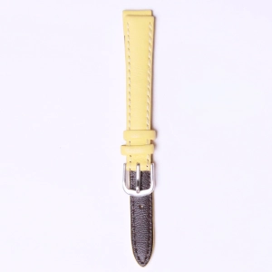 BEAR Natural Leather with steel buckle " Yellow / Brown " 12mm