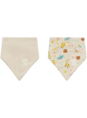 Beige Bib 2 Piece Set