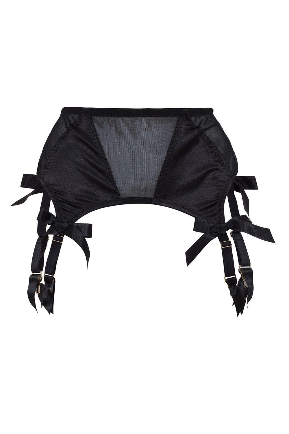 Bettie Page Black 4 Strap Suspender Belt