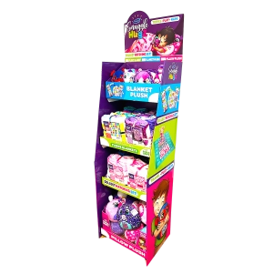 Blanket and Plush Kids Assortment Floor Display - 32 Pieces Per Retail Ready Display 88509