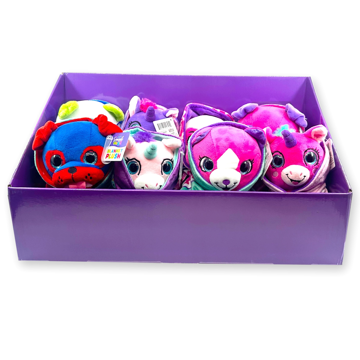 Blanket and Plush Kids Assortment Floor Display - 32 Pieces Per Retail Ready Display 88509