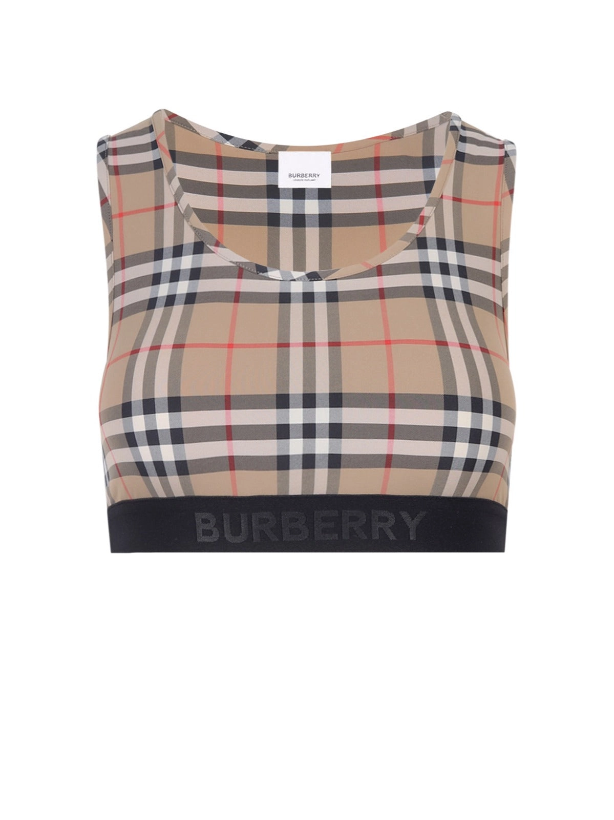 Burberry Logo Detailed Vintage Check Bra Top