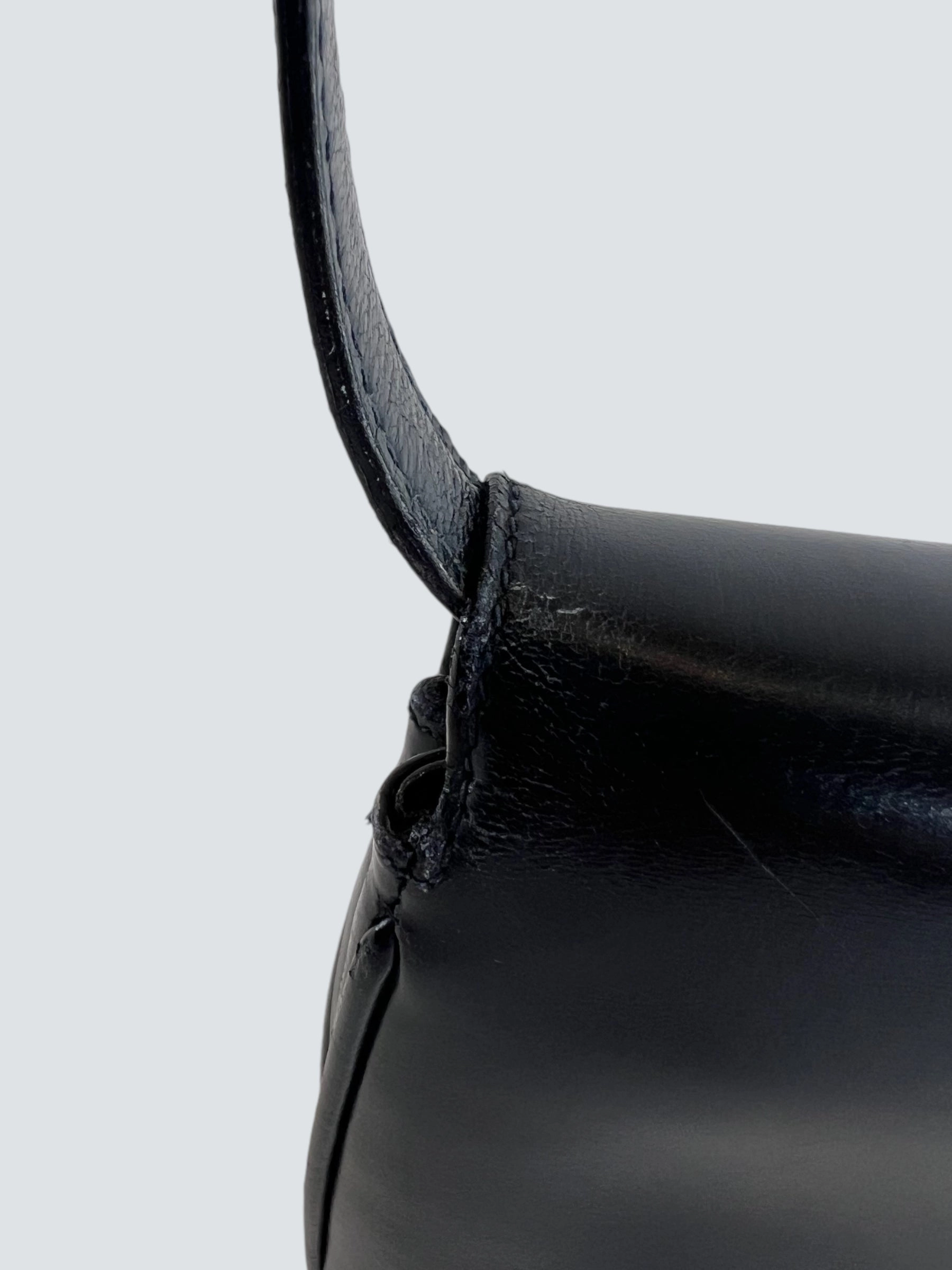 Celine Vintage Navy Leather Crossbody