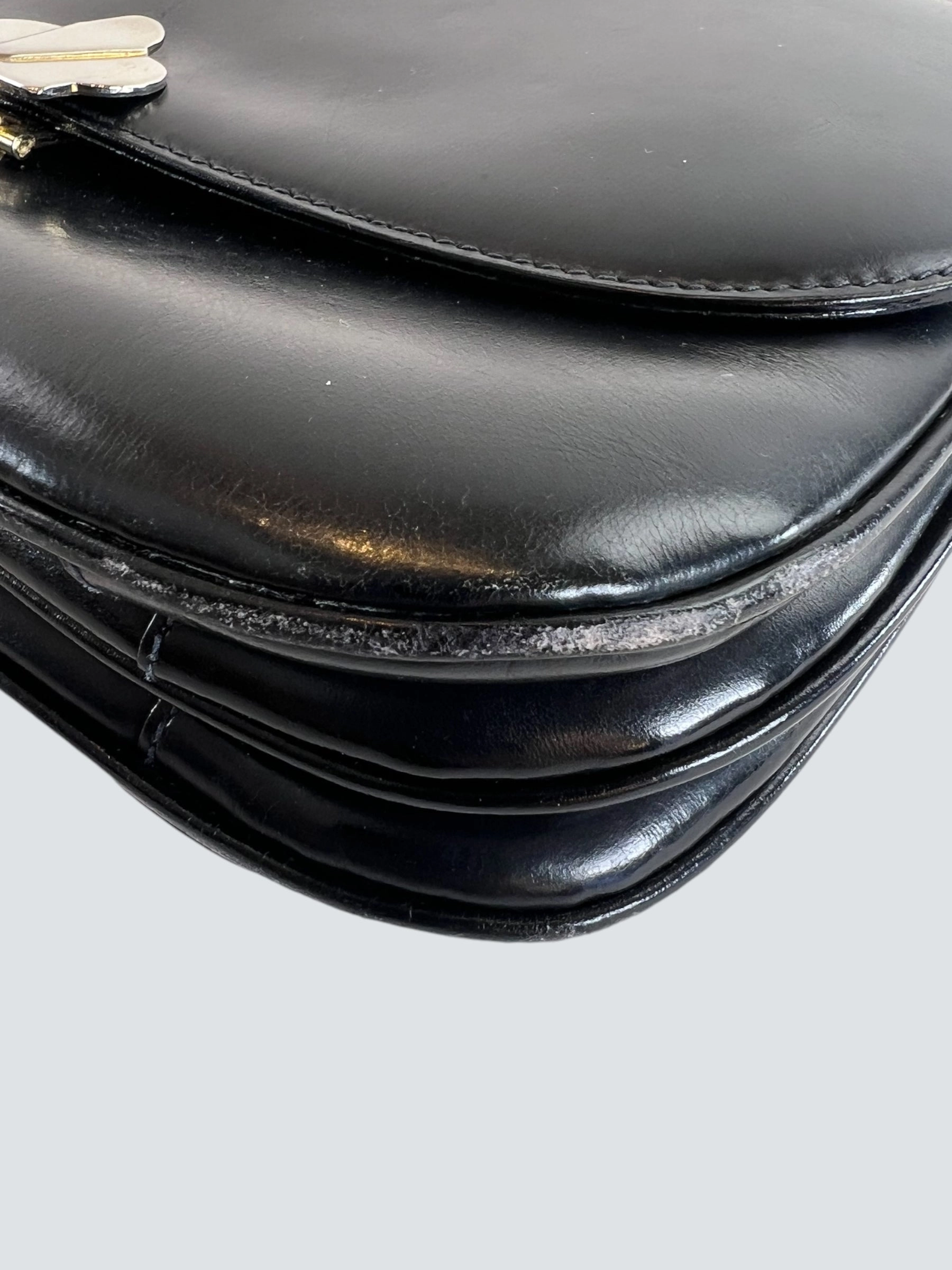 Celine Vintage Navy Leather Crossbody