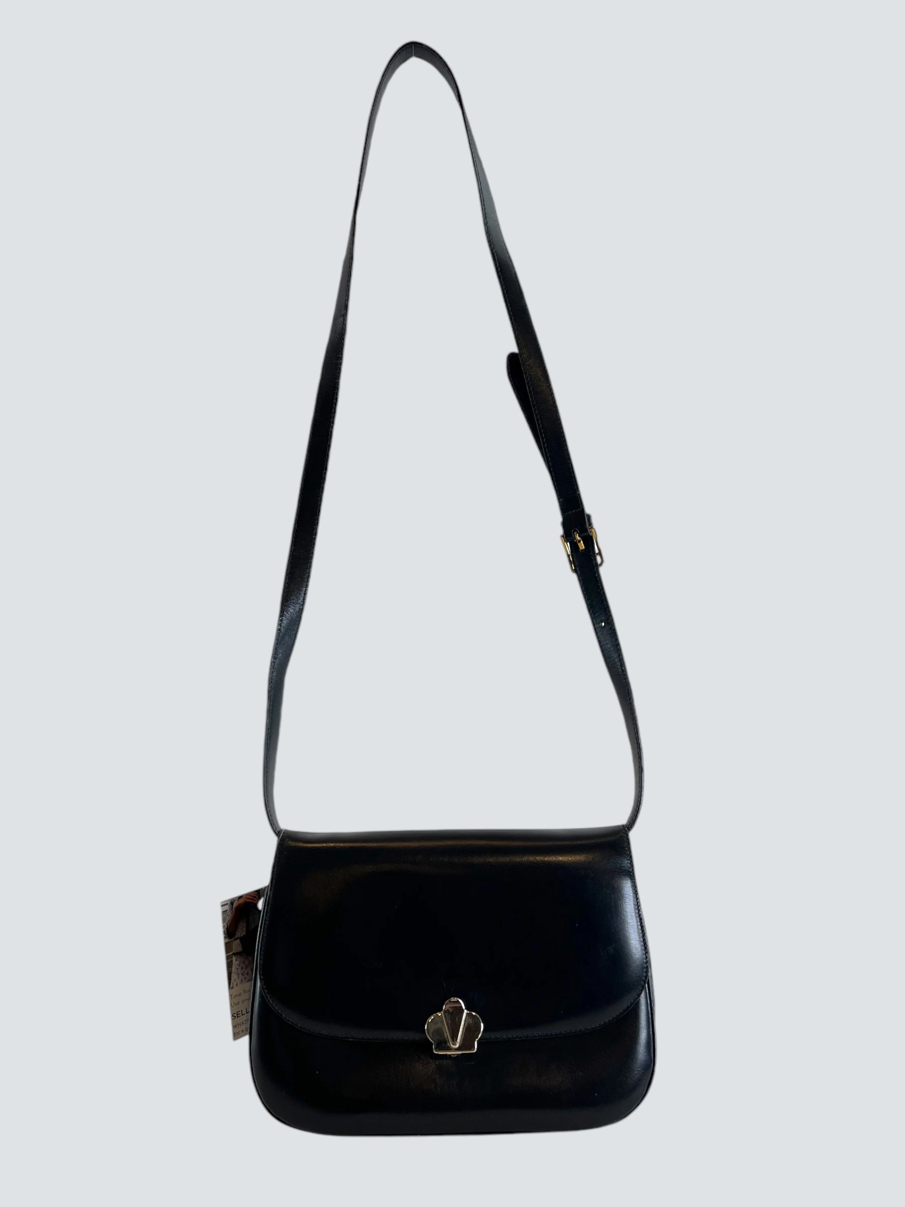 Celine Vintage Navy Leather Crossbody