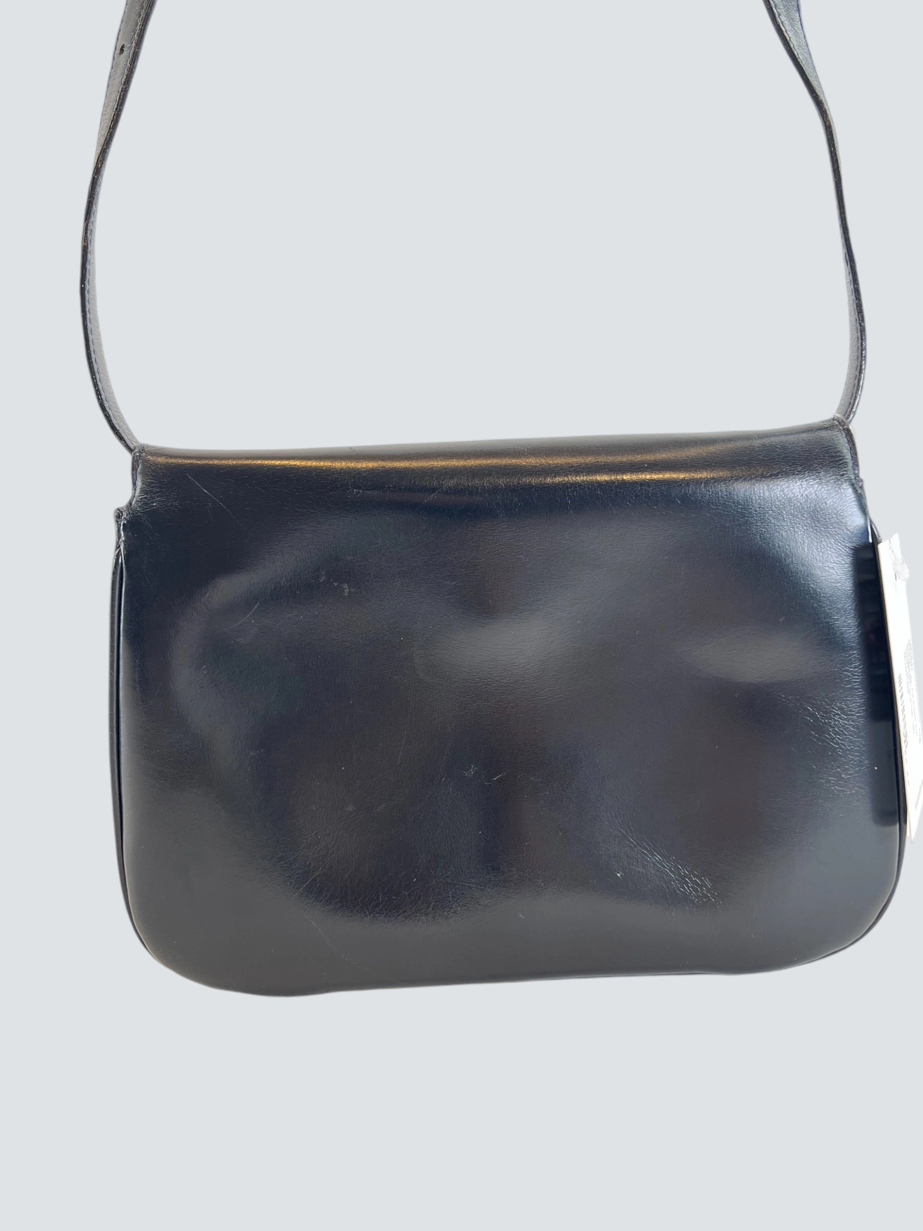 Celine Vintage Navy Leather Crossbody