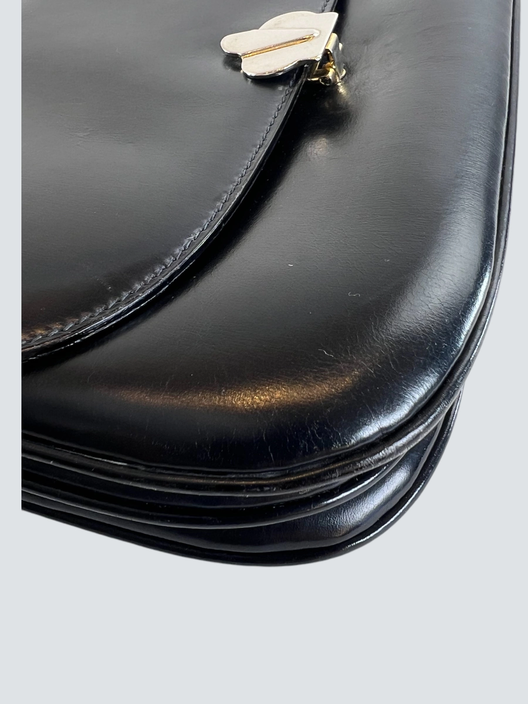 Celine Vintage Navy Leather Crossbody