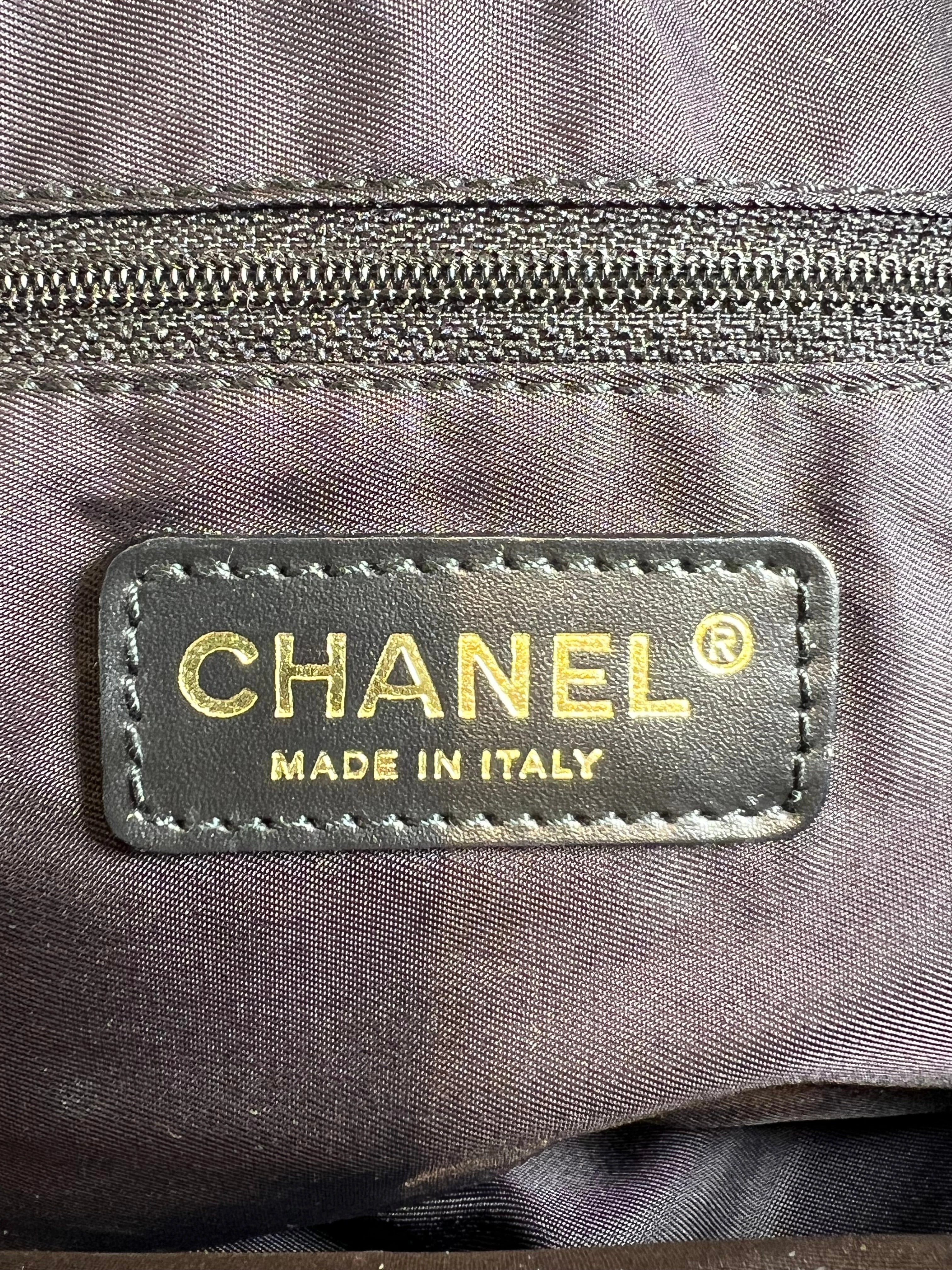 Chanel Vintage Black CC Nylon Tote