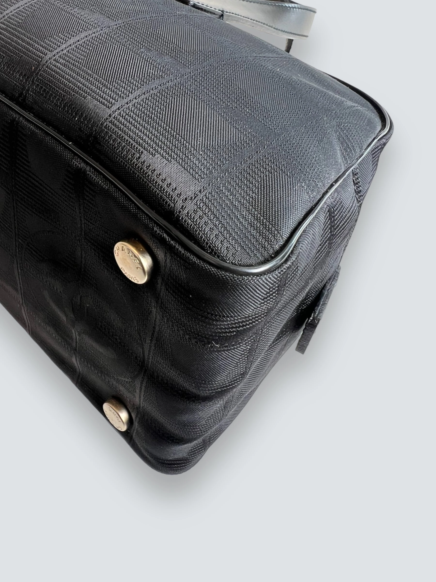 Chanel Vintage Black CC Nylon Tote