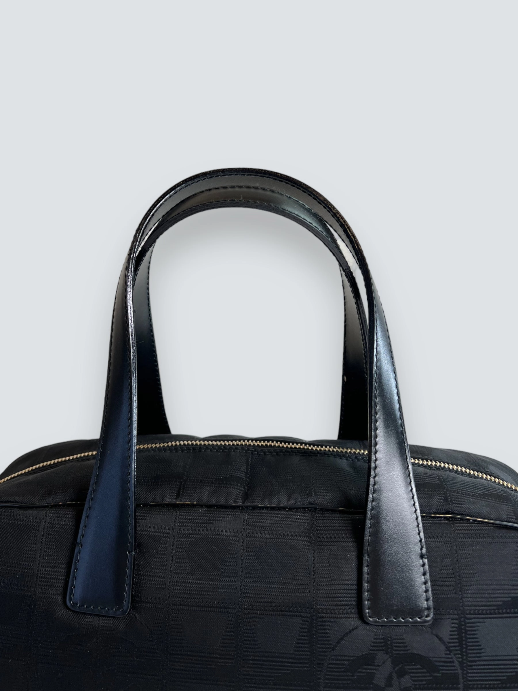 Chanel Vintage Black CC Nylon Tote