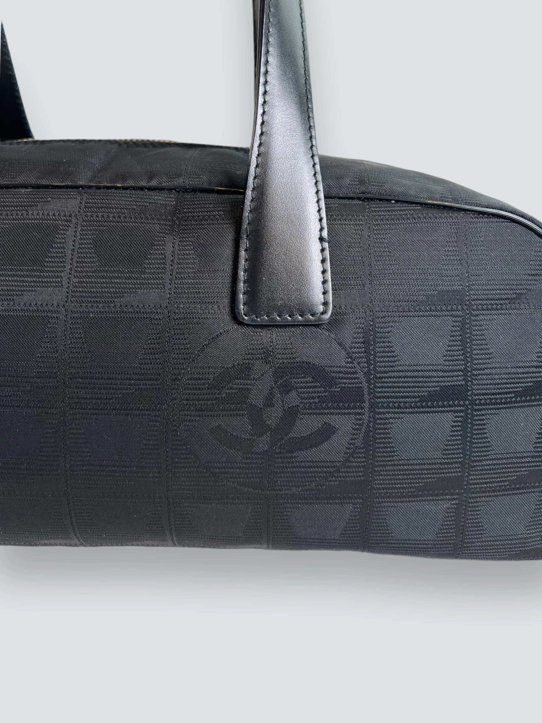 Chanel Vintage Black CC Nylon Tote