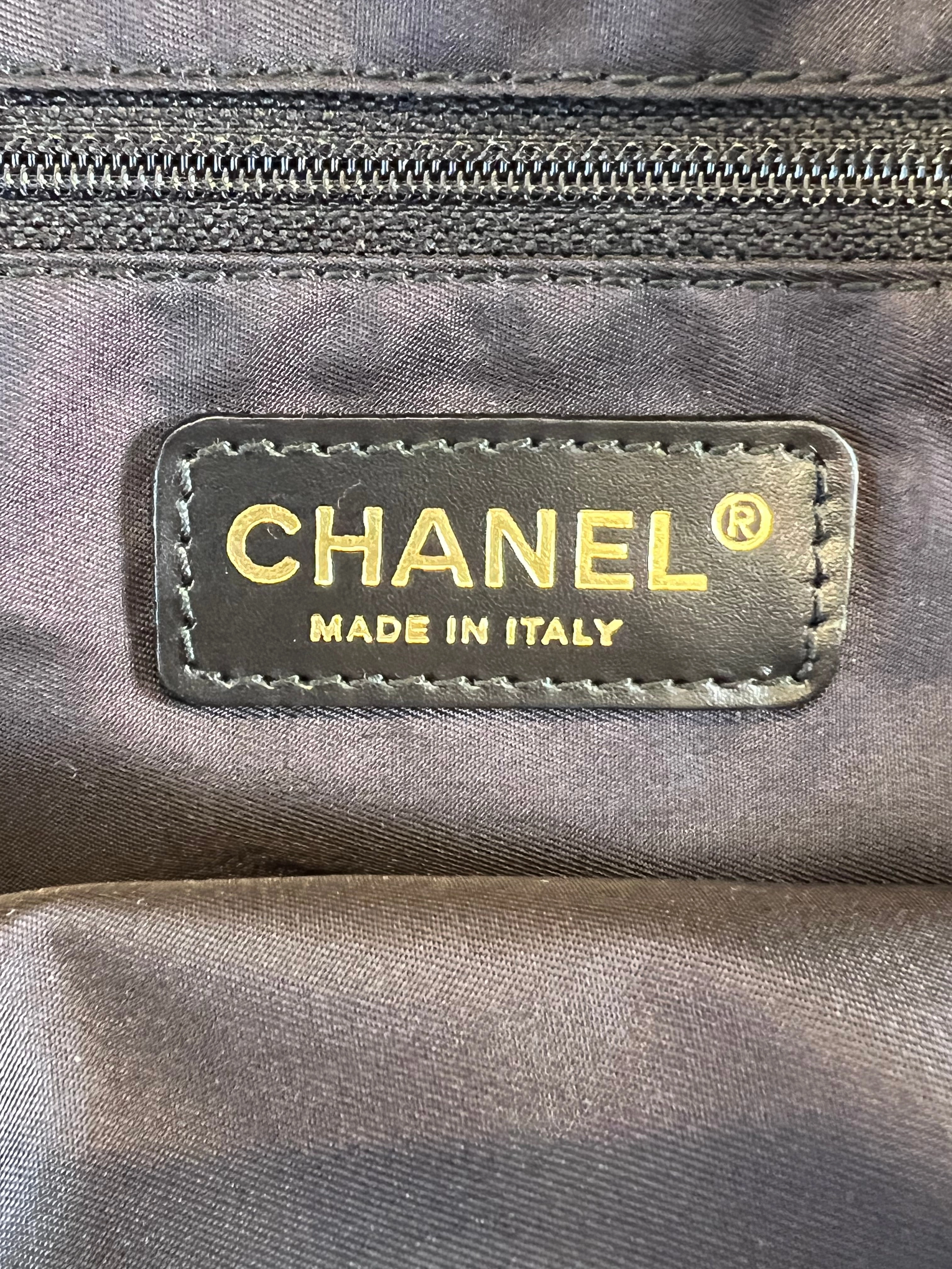 Chanel Vintage Black CC Nylon Tote