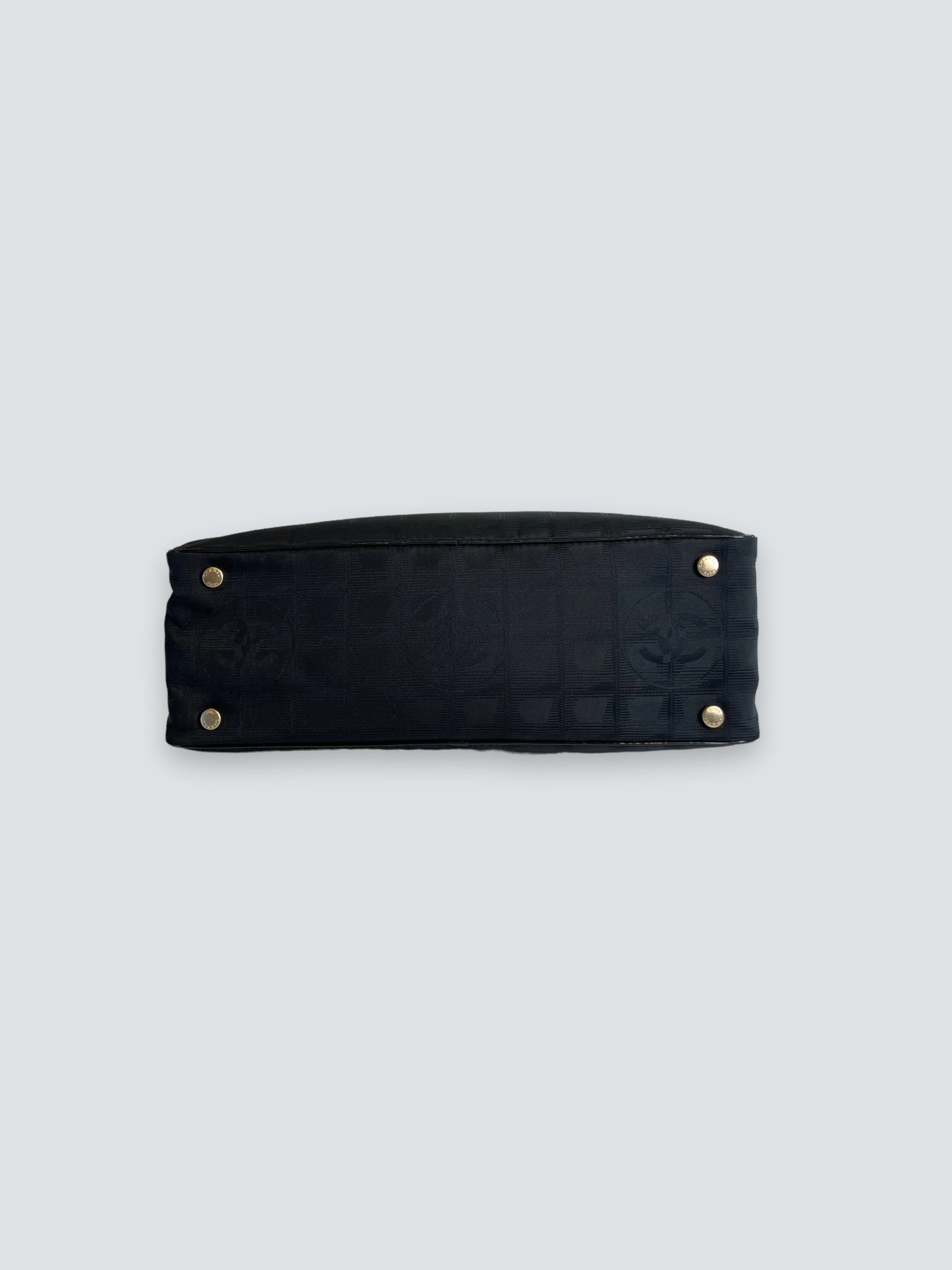 Chanel Vintage Black CC Nylon Tote