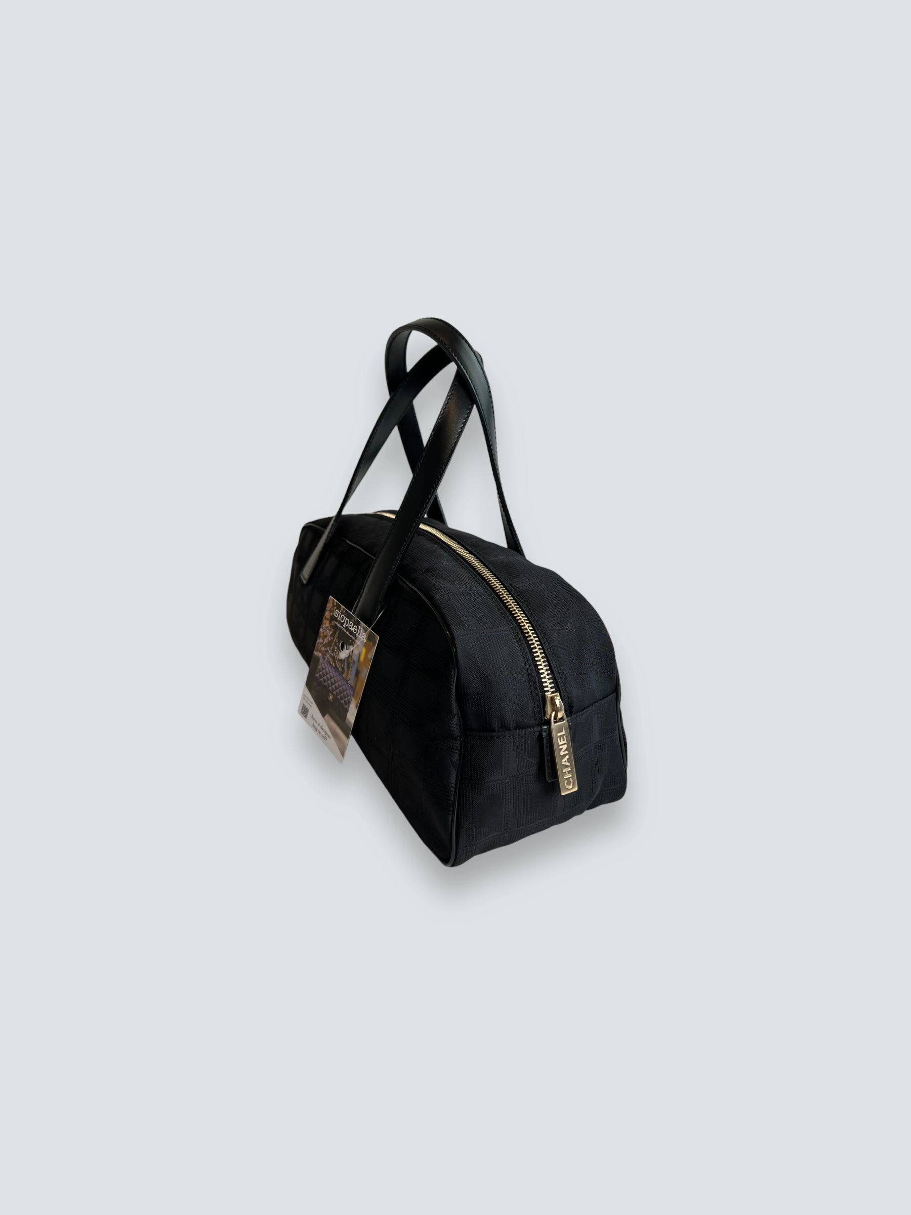 Chanel Vintage Black CC Nylon Tote