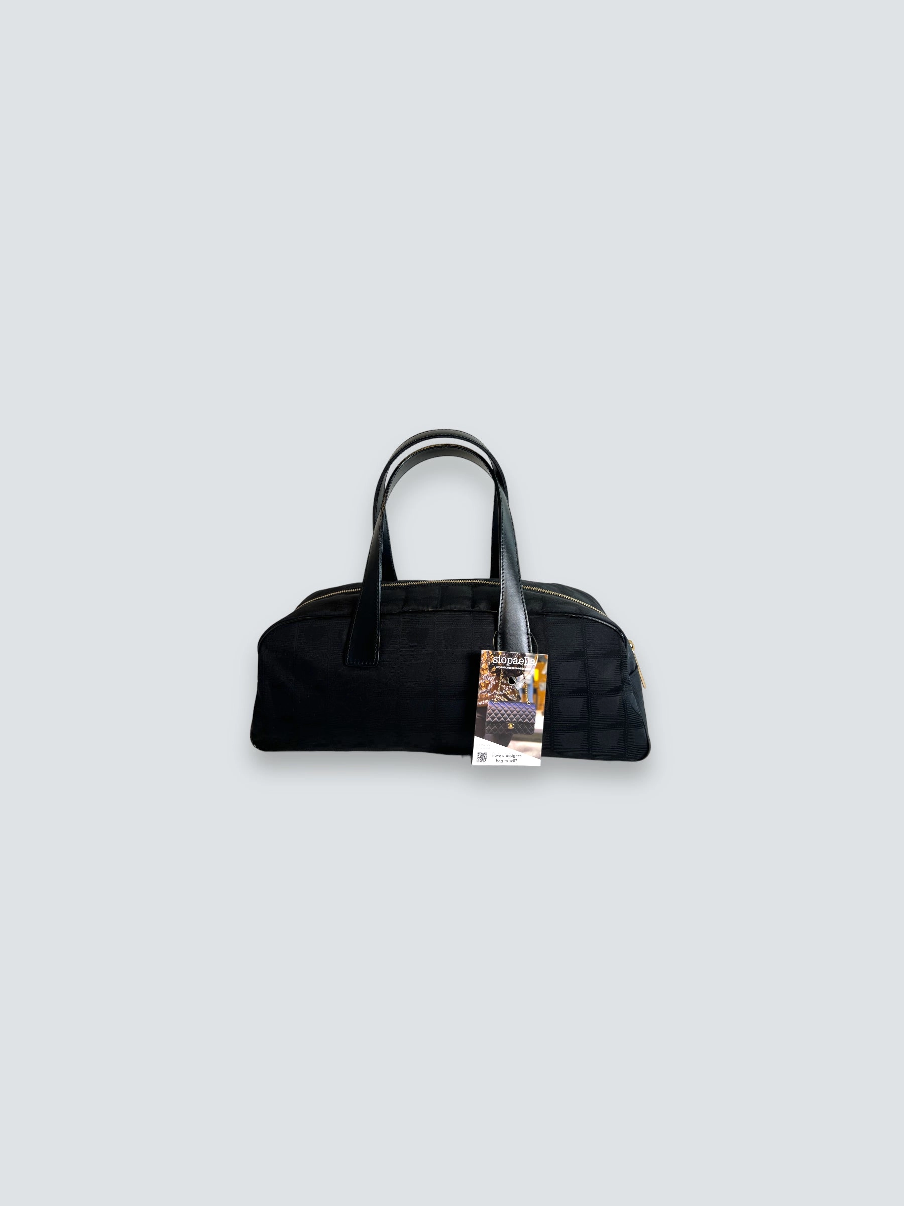 Chanel Vintage Black CC Nylon Tote