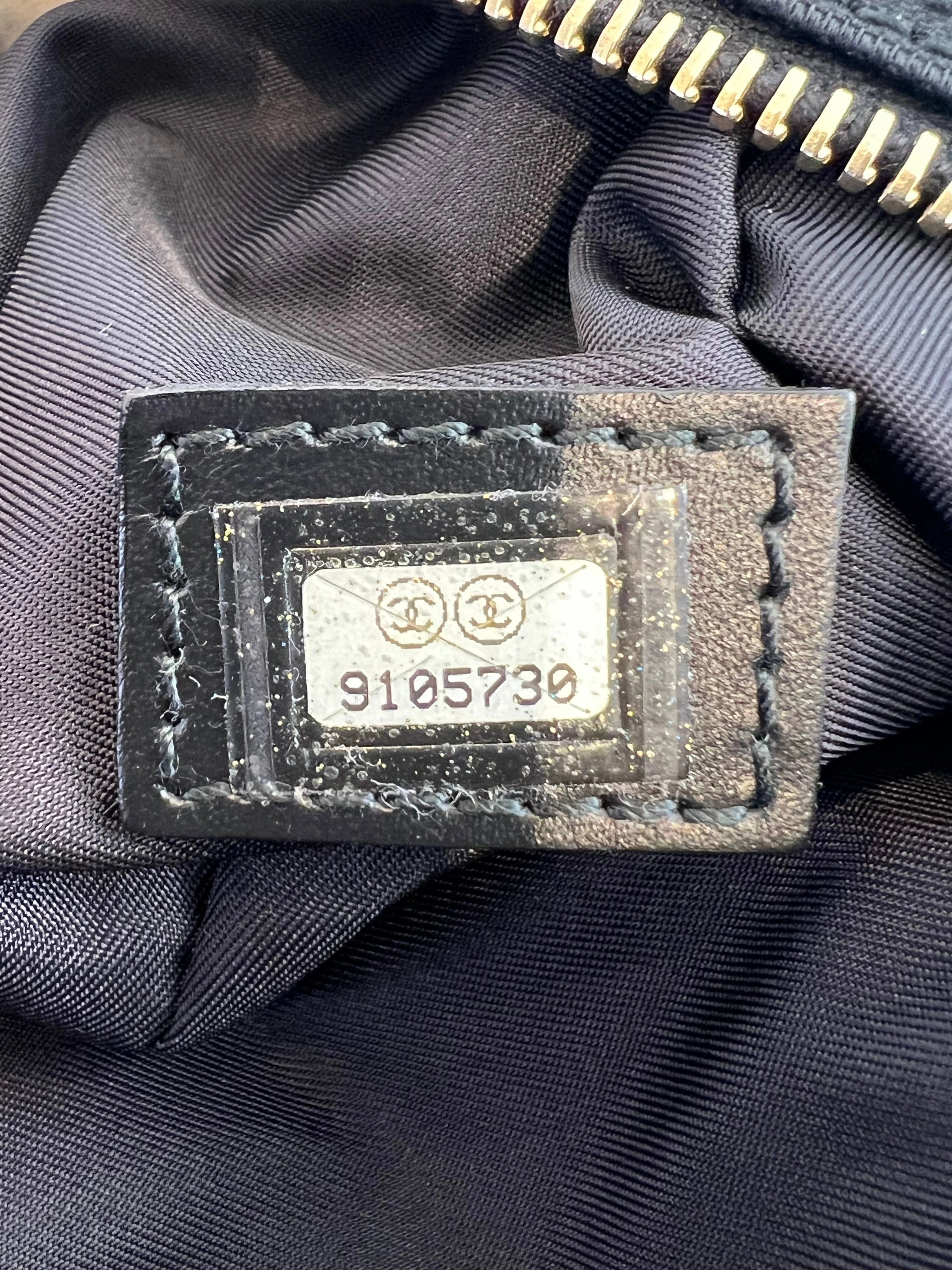 Chanel Vintage Black CC Nylon Tote