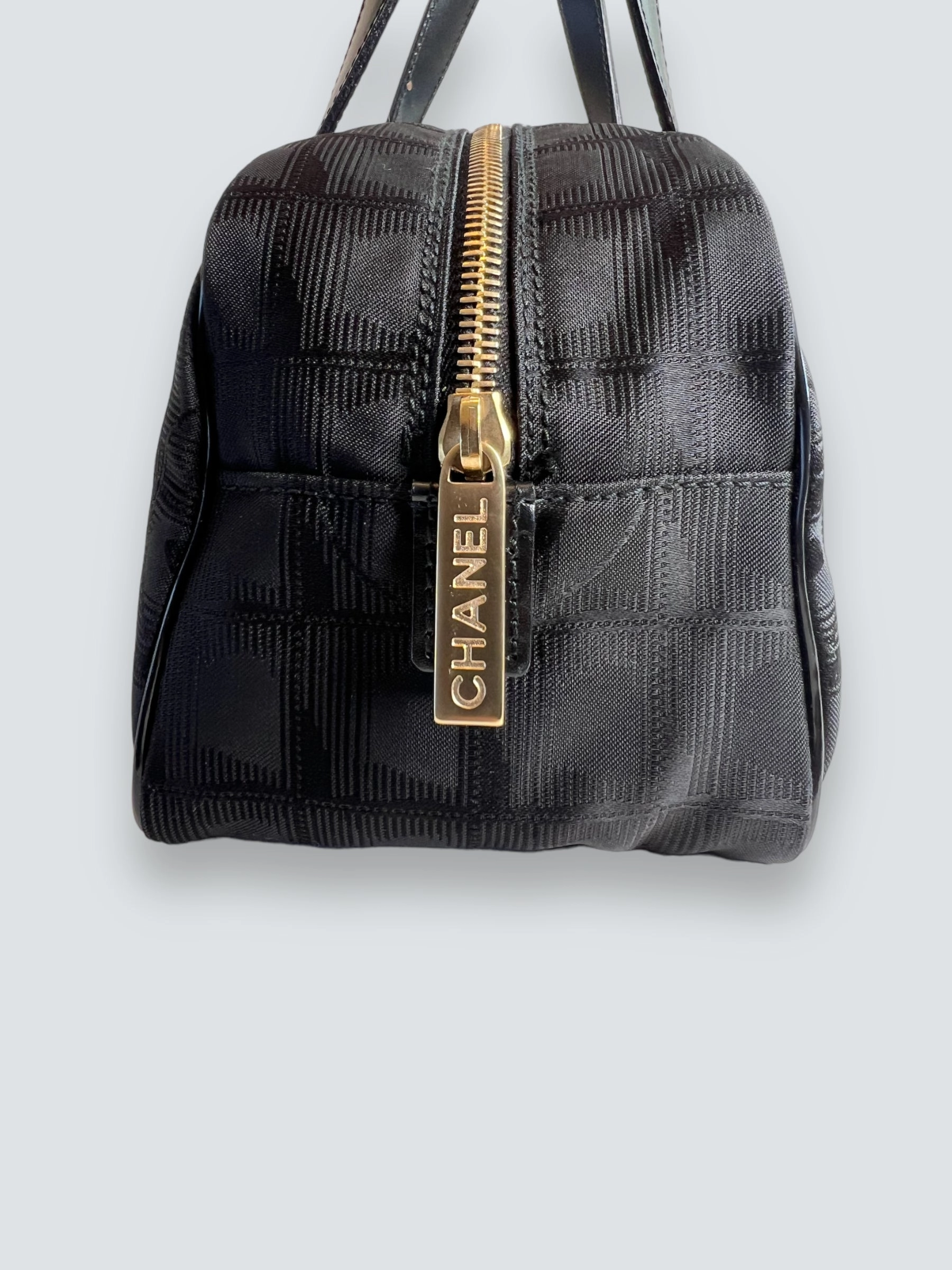 Chanel Vintage Black CC Nylon Tote
