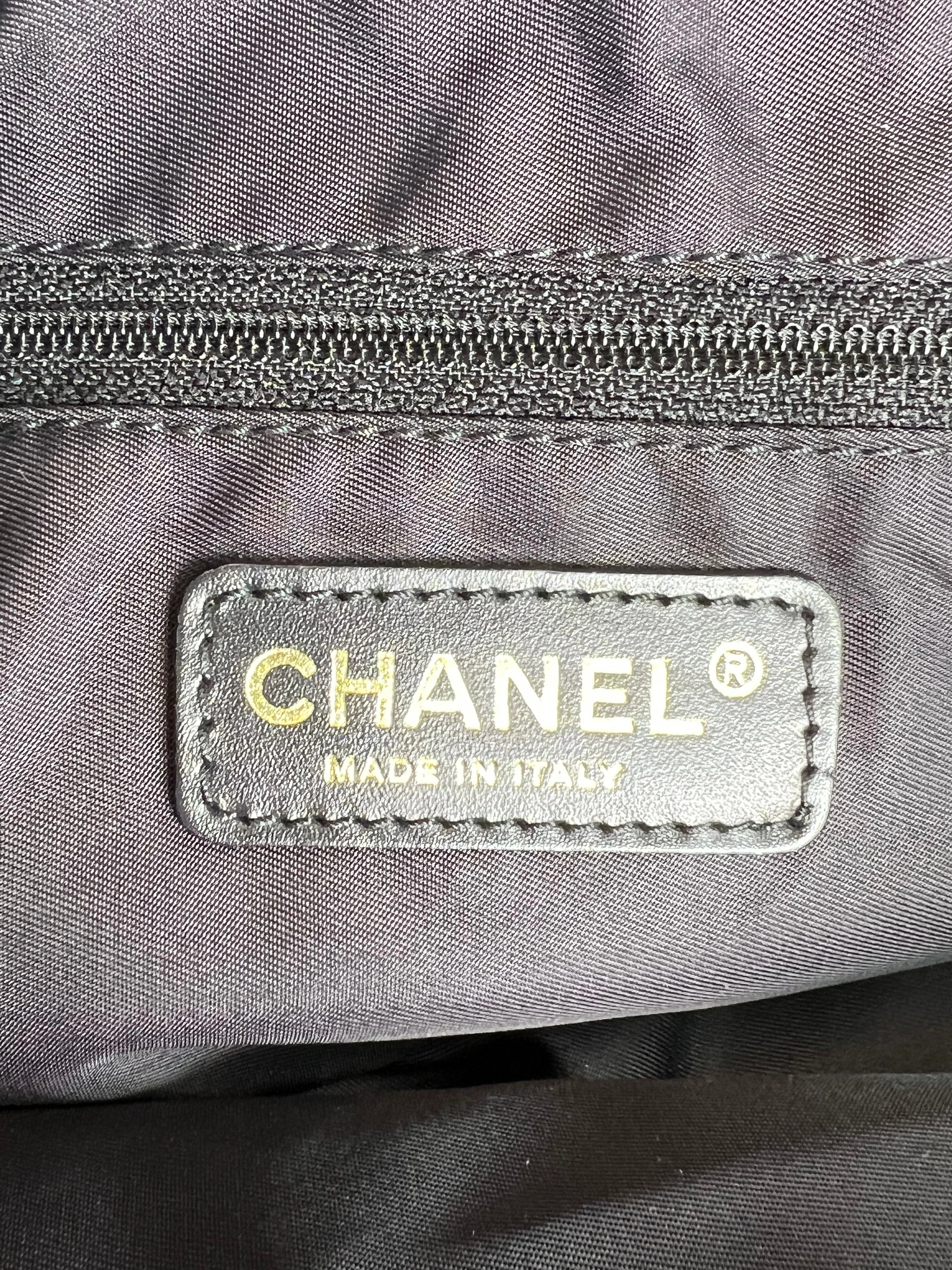 Chanel Vintage Black CC Nylon Tote