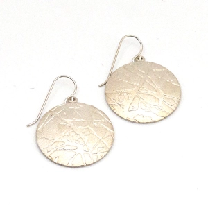 Chris Pruitt Ink-Brush Coin Earrings
