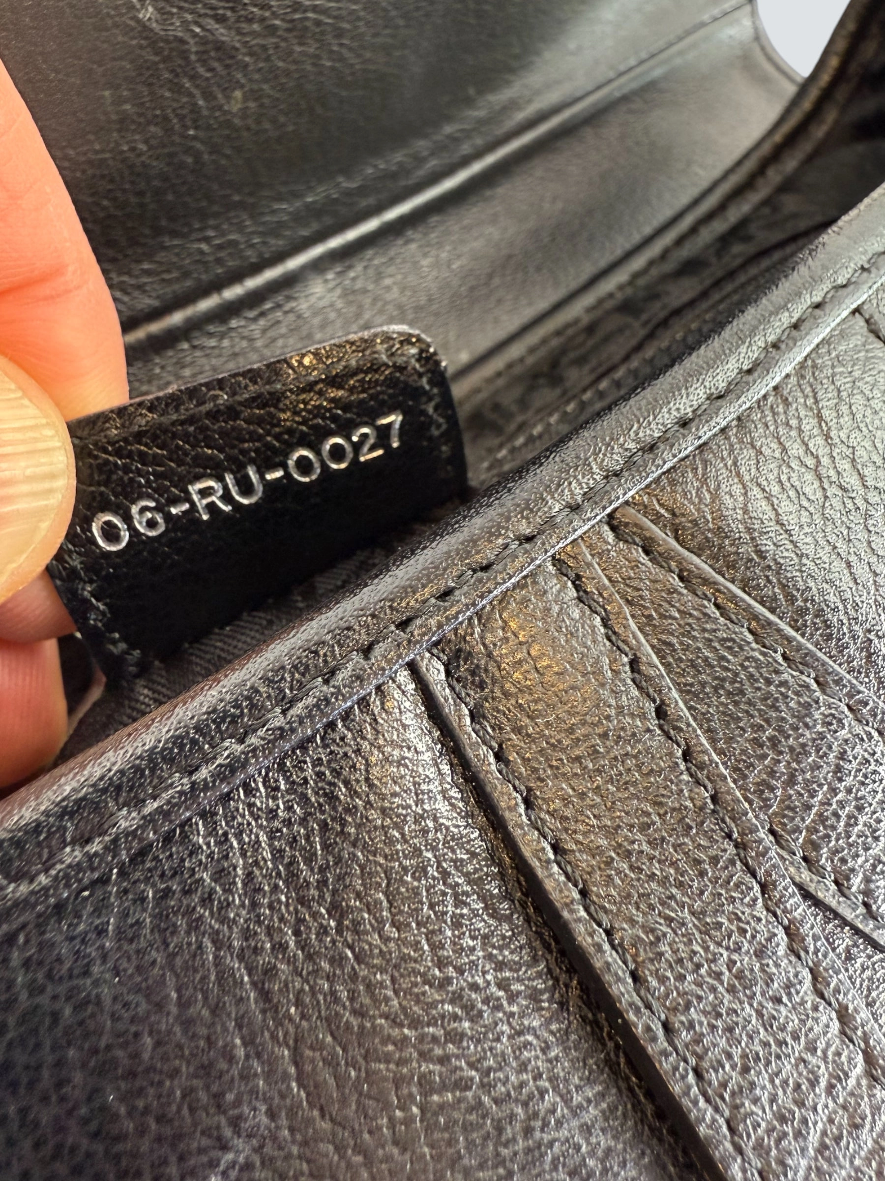 Christian Dior Black Leather Vintage Saddle Bag