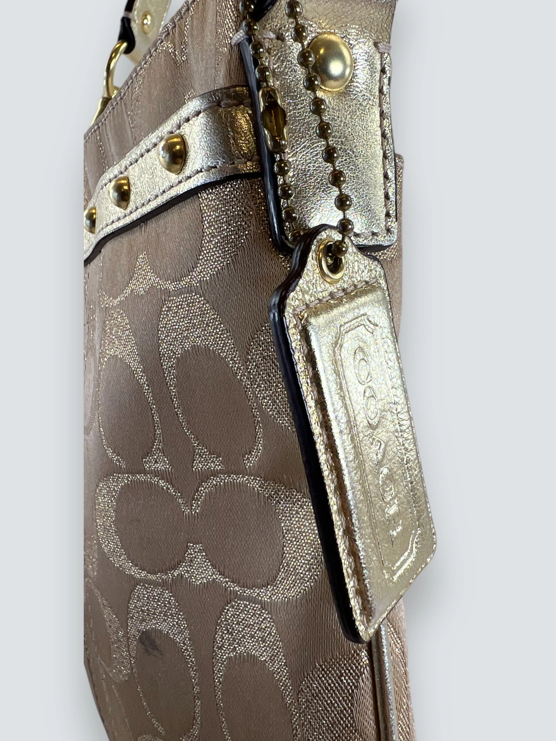 Coach Monogram Gold Vintage Handbag