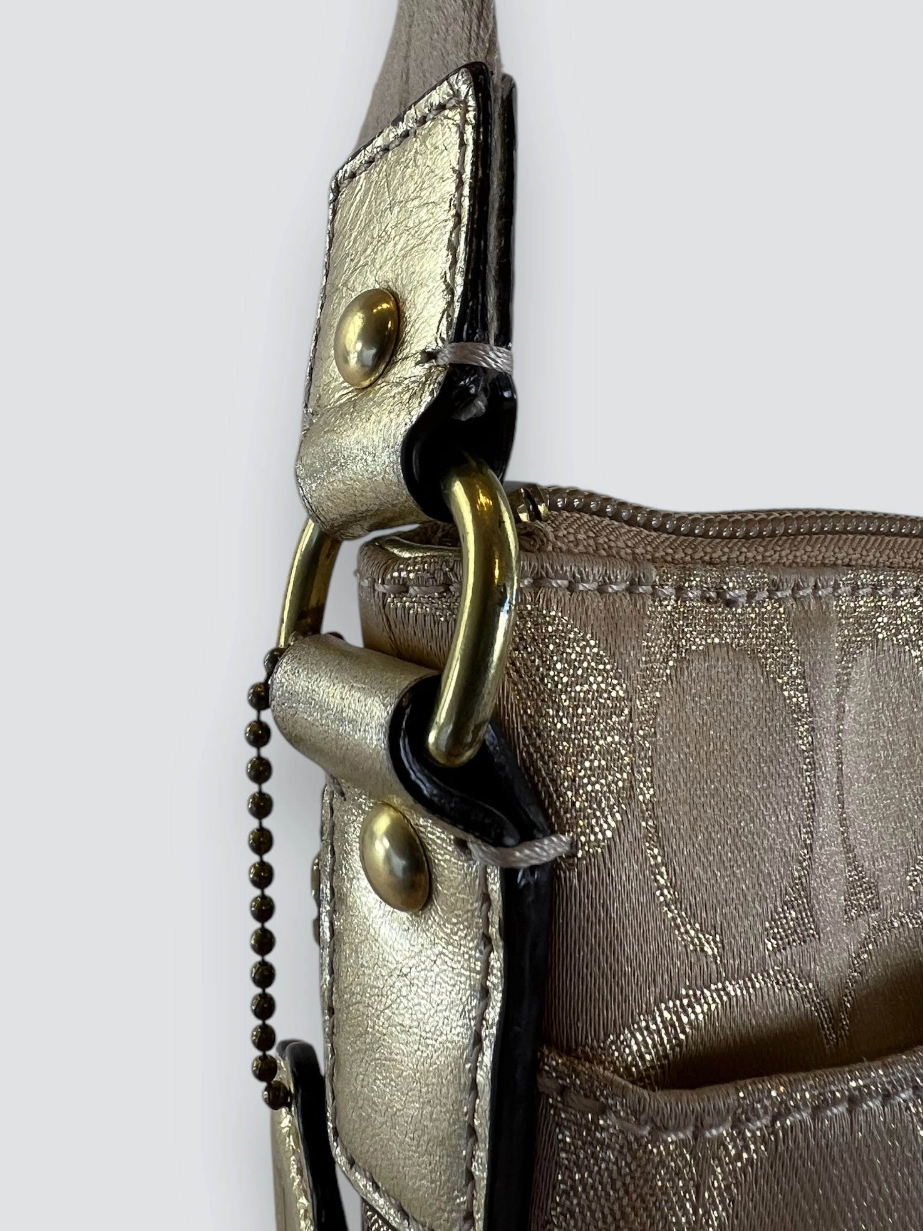 Coach Monogram Gold Vintage Handbag