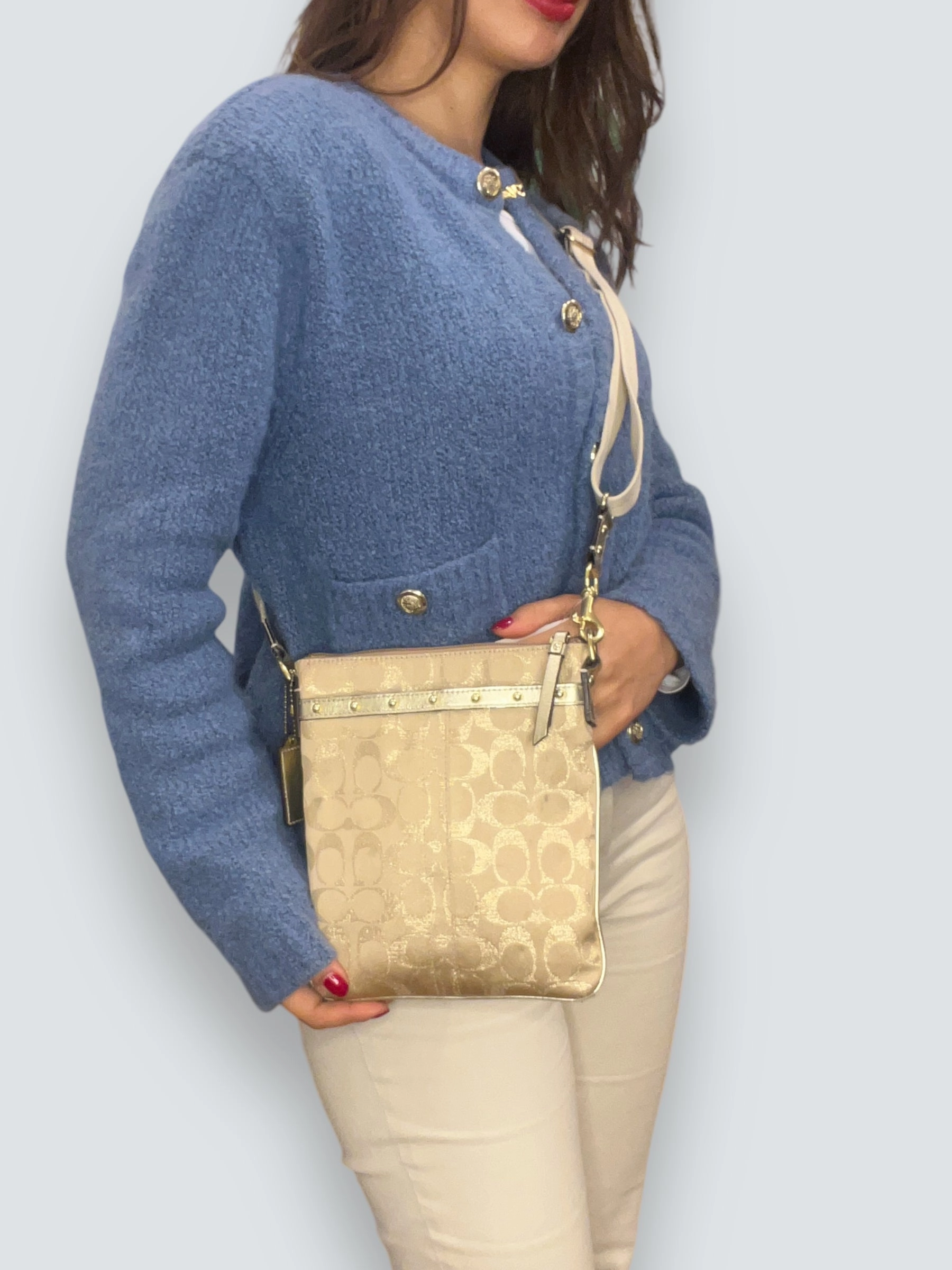 Coach Monogram Gold Vintage Handbag