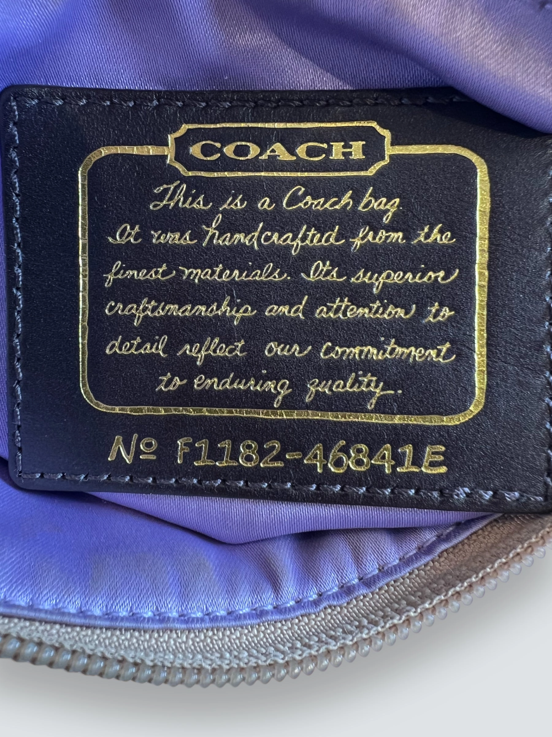 Coach Monogram Gold Vintage Handbag