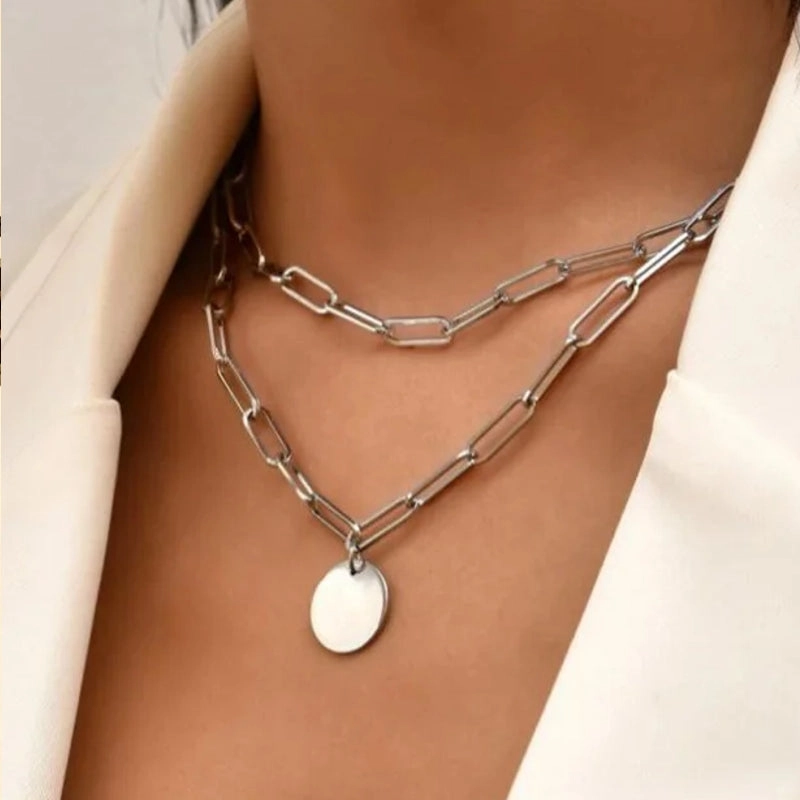 Crystal Zircon Heart Star Charm Pendant Necklace