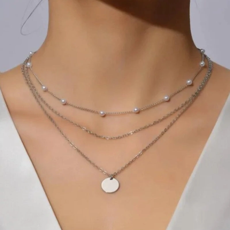 Crystal Zircon Heart Star Charm Pendant Necklace