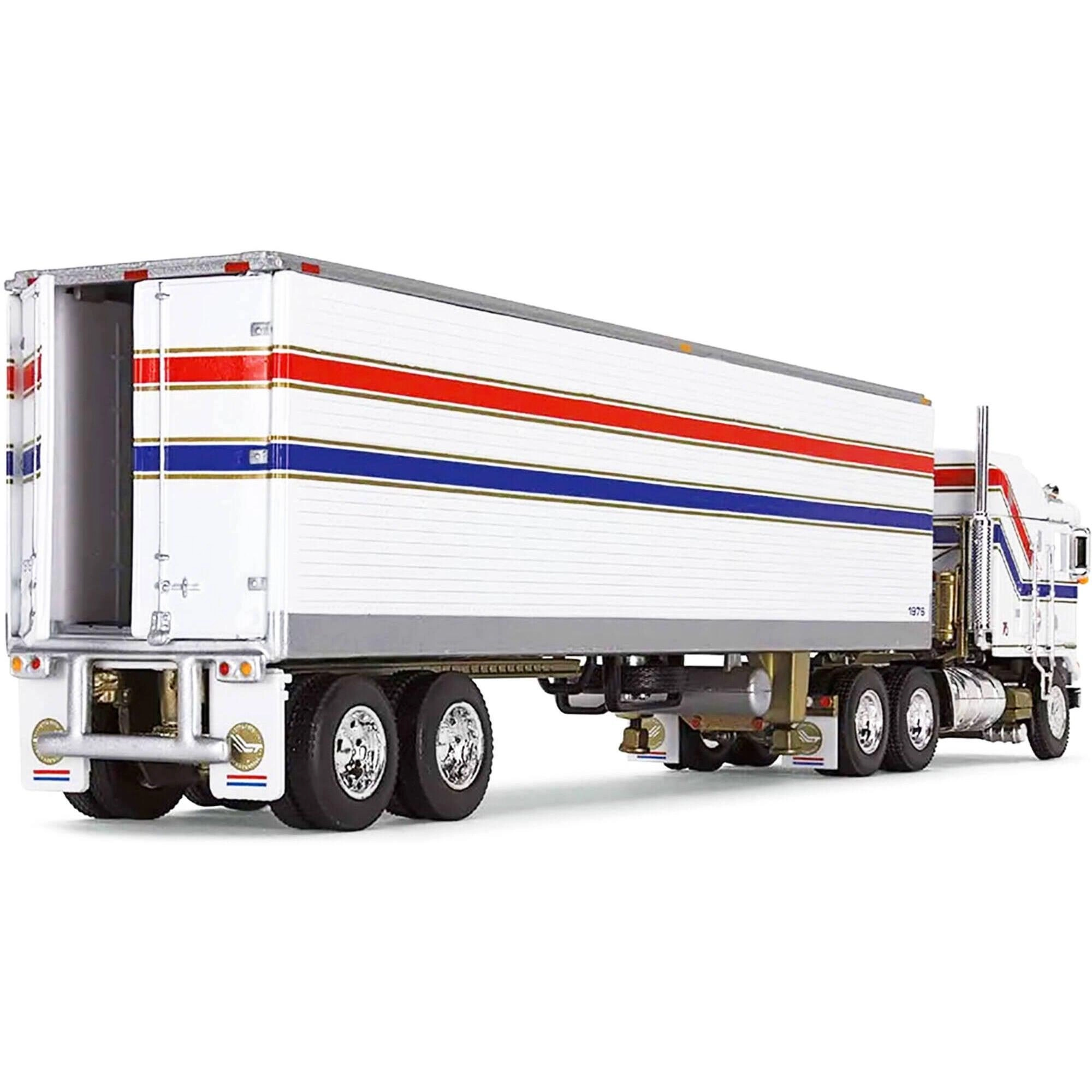 DCP/First Gear 1/64 Tandem-Axle Trailer - Kenworth K100 COE Aerodyne Sleeper White