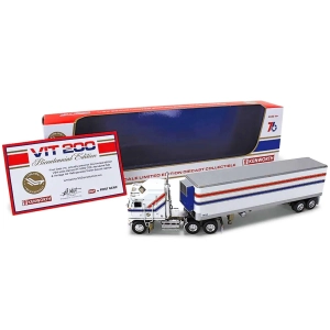 DCP/First Gear 1/64 Tandem-Axle Trailer - Kenworth K100 COE Aerodyne Sleeper White