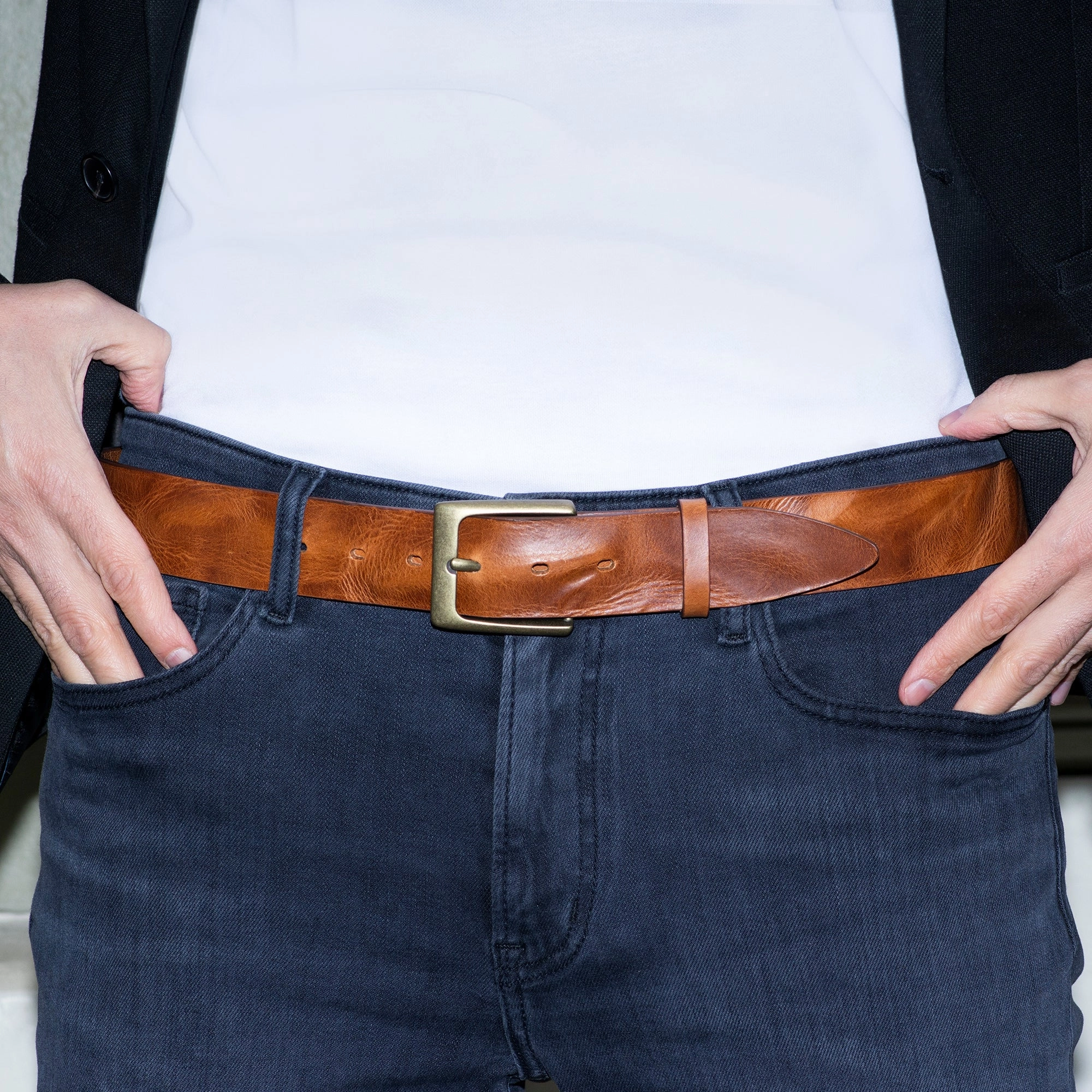 Downtown Denim Men Cognac