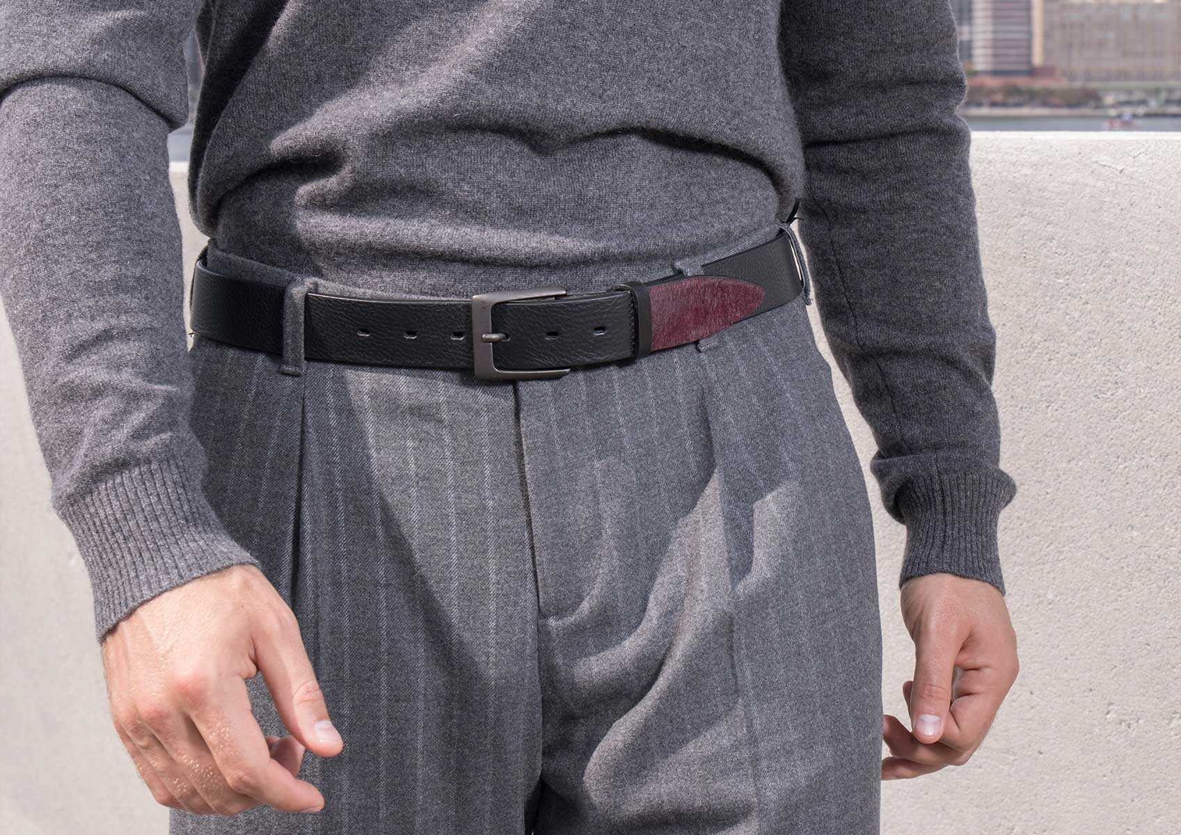 East Meets West Men Black & Burgundy