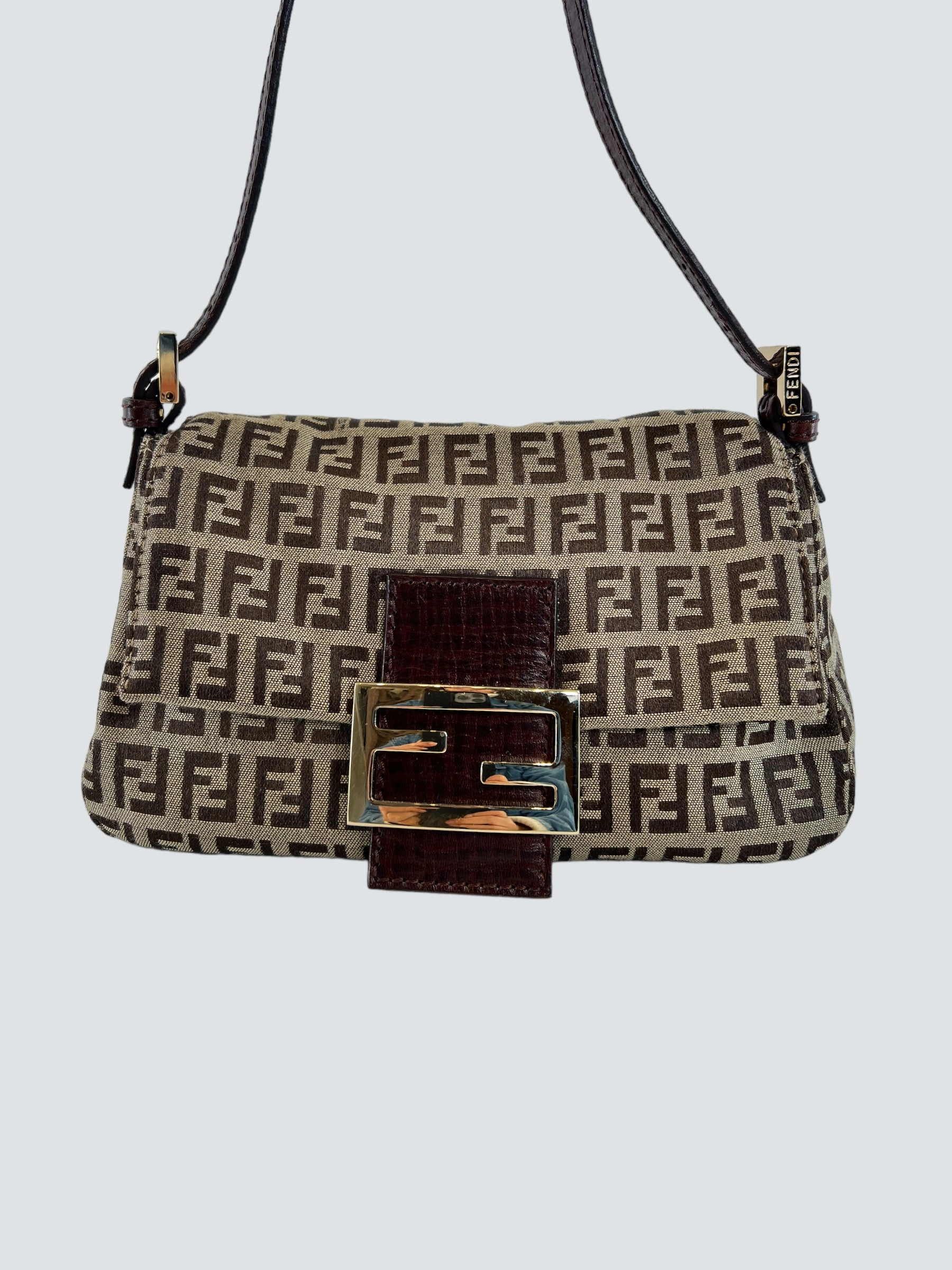 Fendi Monogram Zucca Print Vintage Handbag