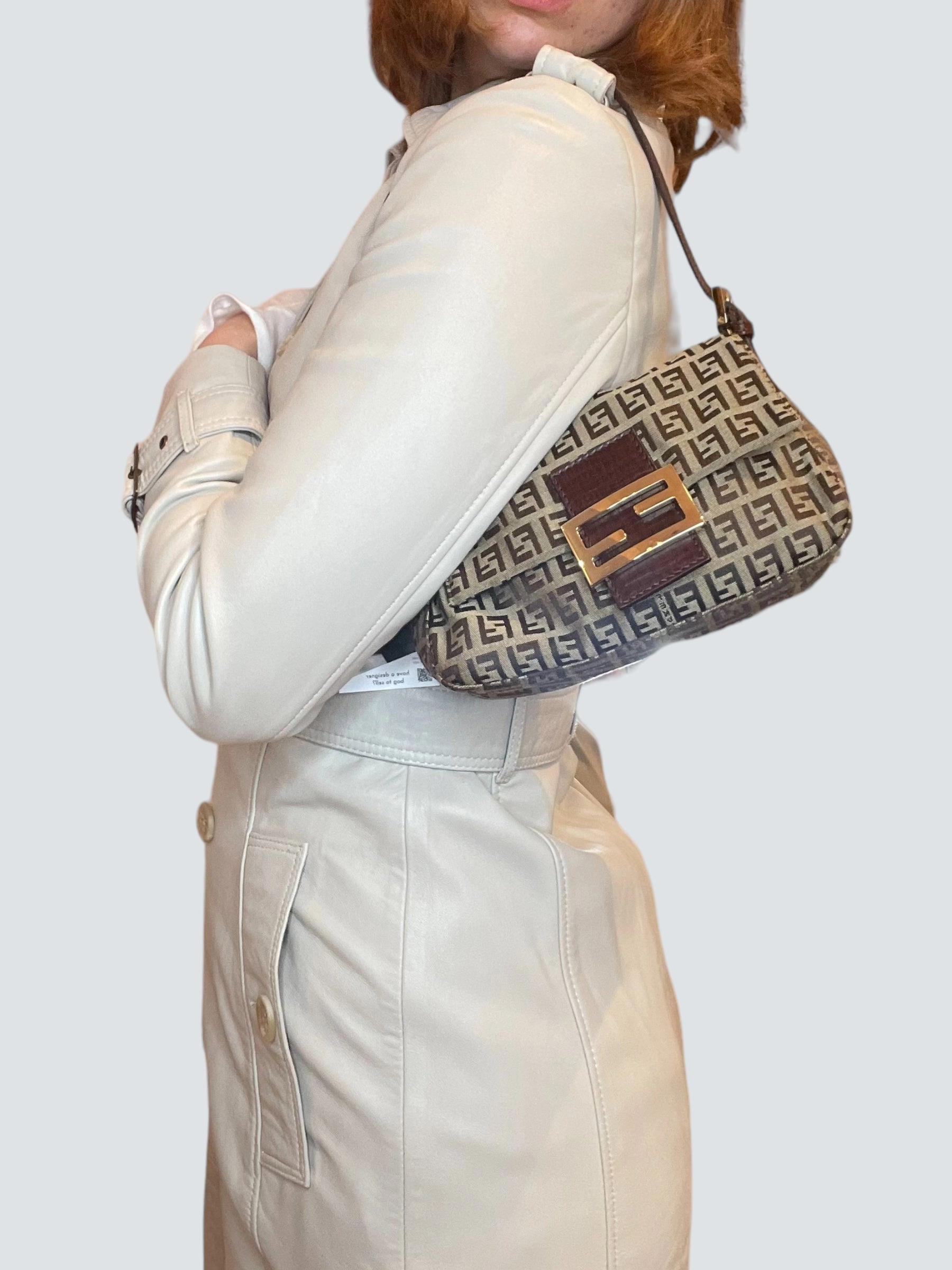 Fendi Monogram Zucca Print Vintage Handbag