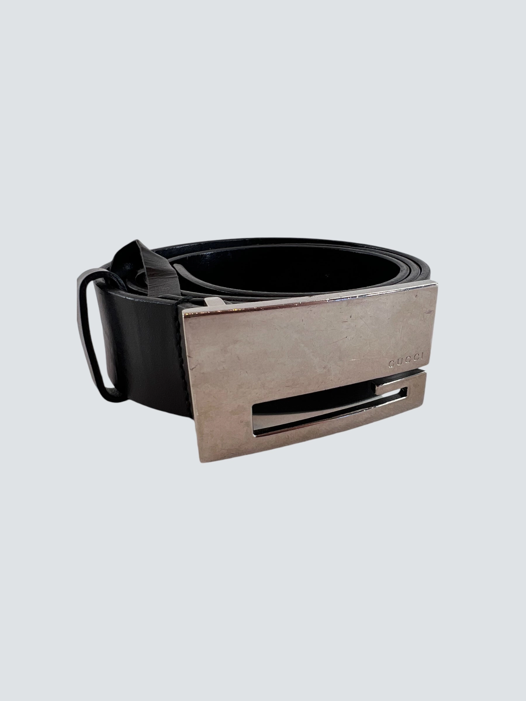Gucci Black Leather Belt - Size UK 8