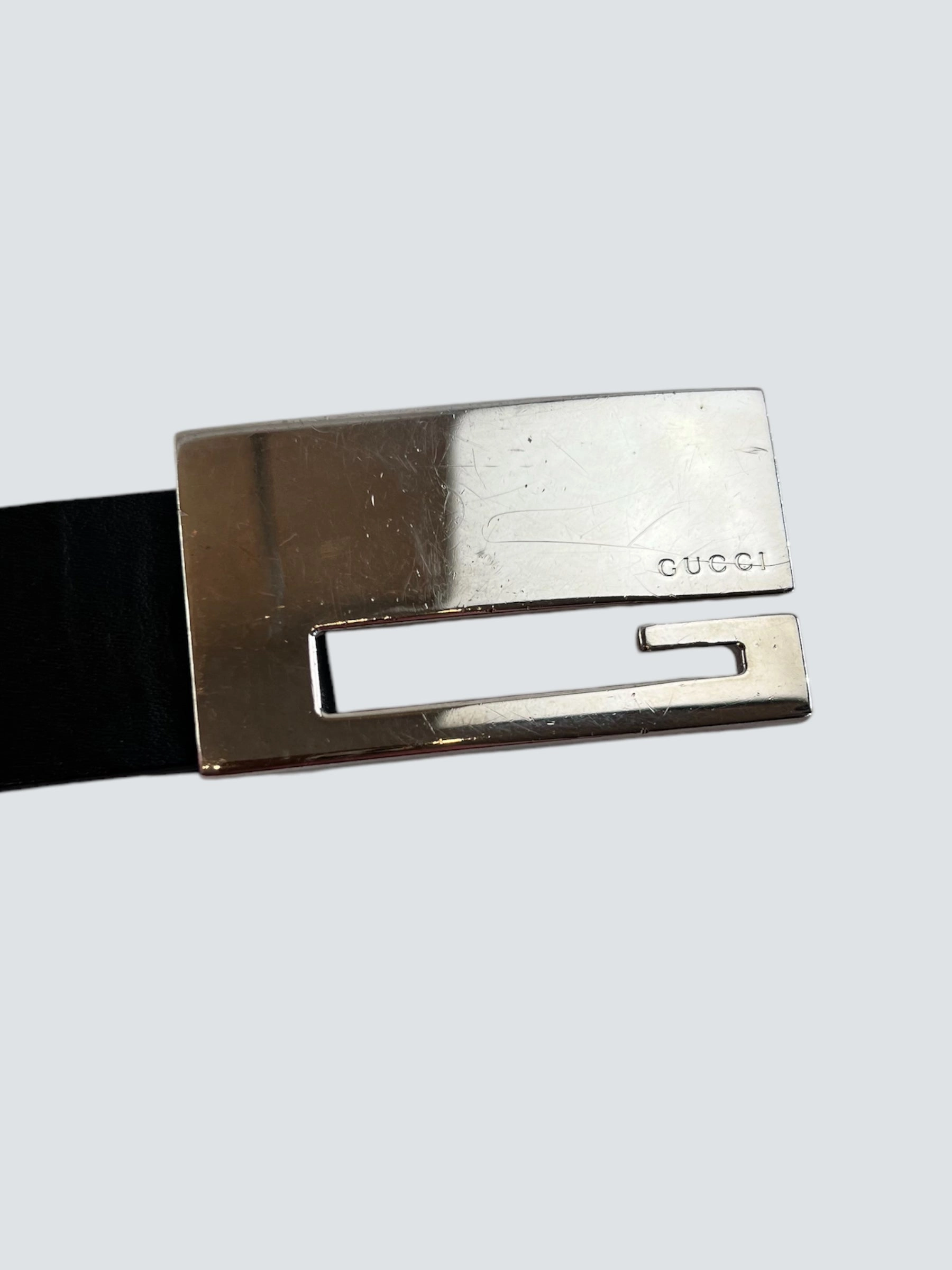 Gucci Black Leather Belt - Size UK 8