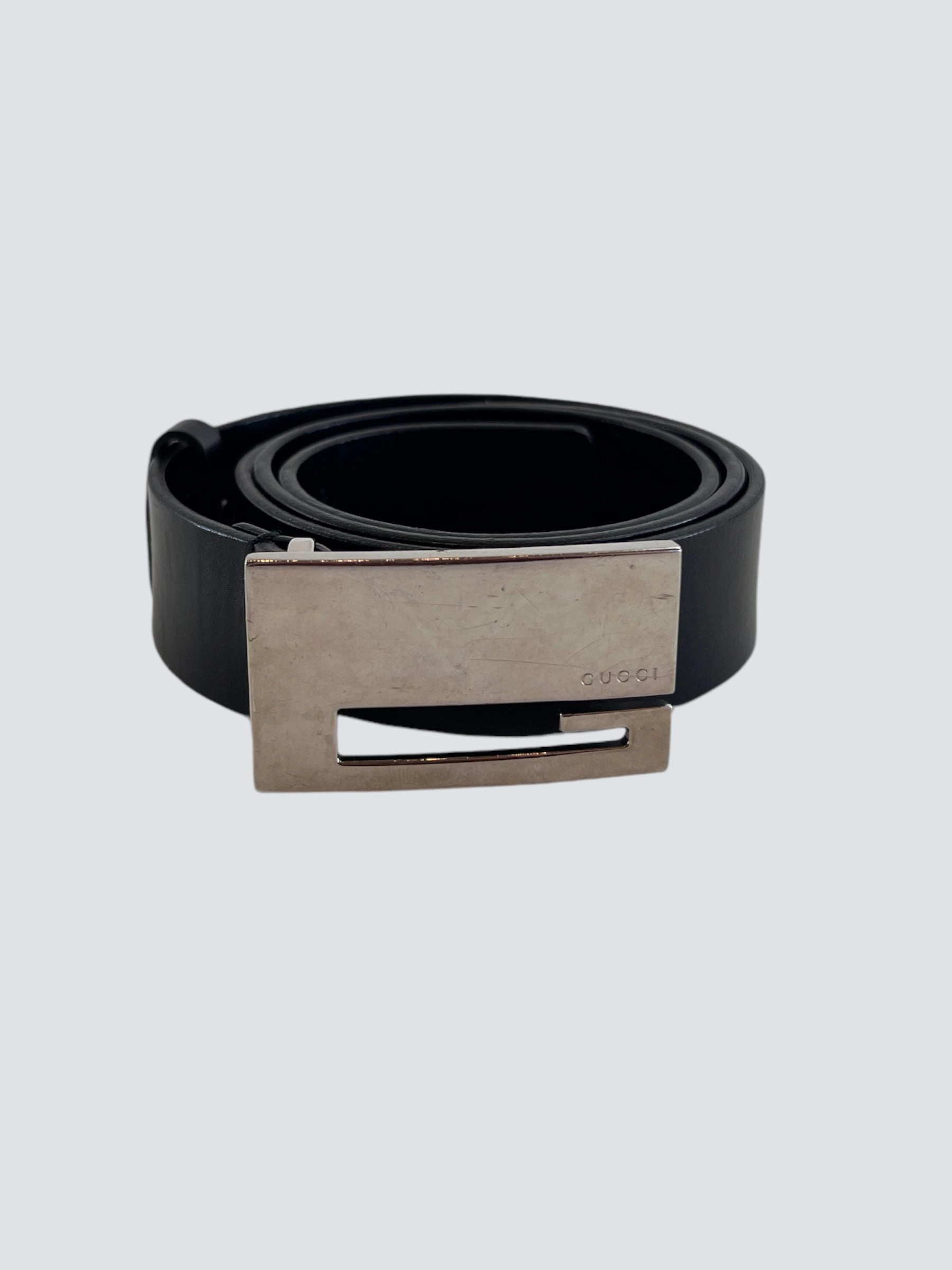 Gucci Black Leather Belt - Size UK 8