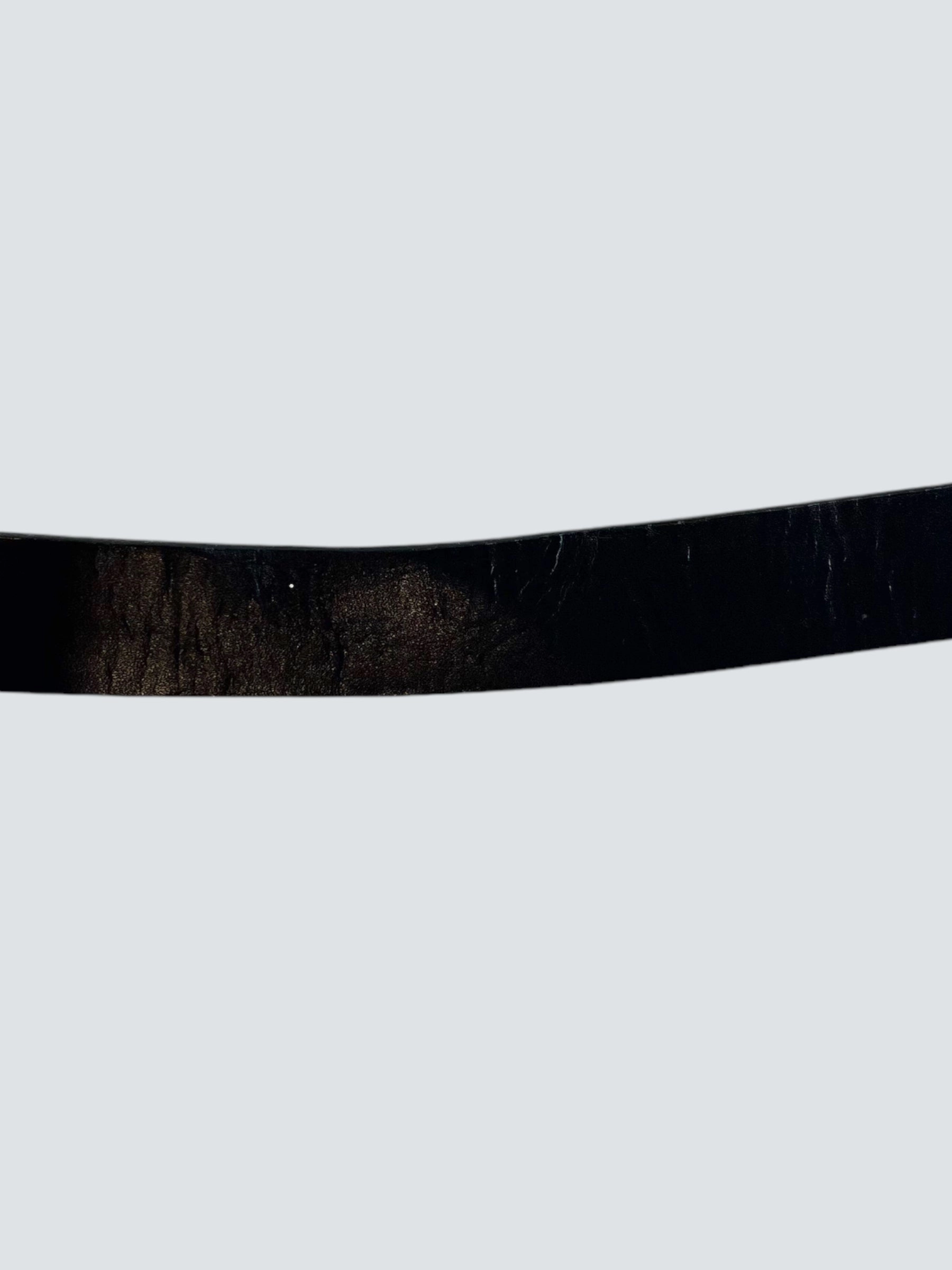 Gucci Black Leather Belt - Size UK 8