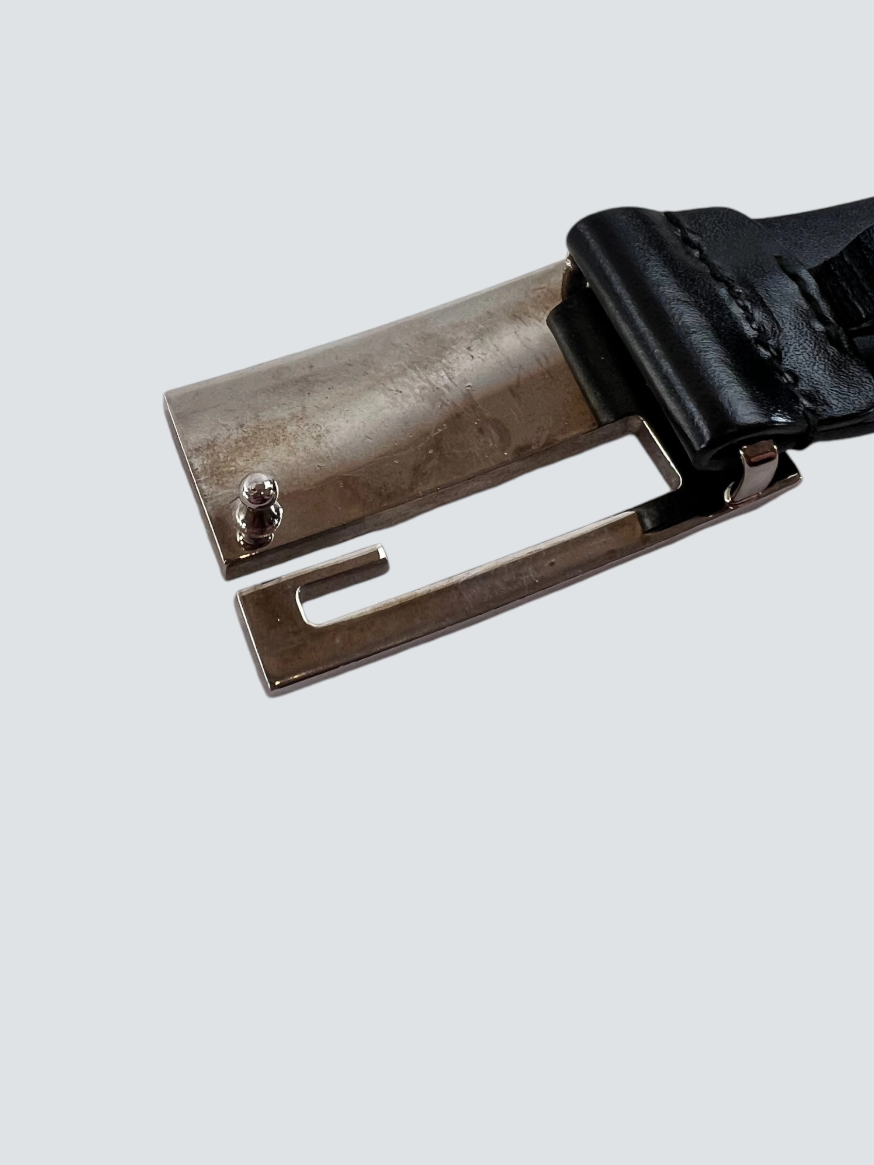 Gucci Black Leather Belt - Size UK 8