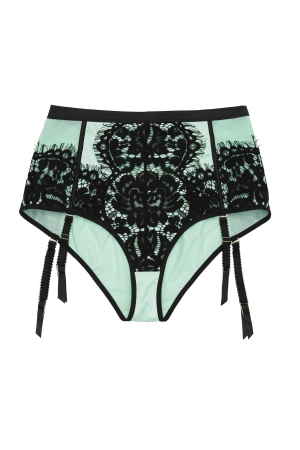 Hedy Mint High Waist Suspender Brief