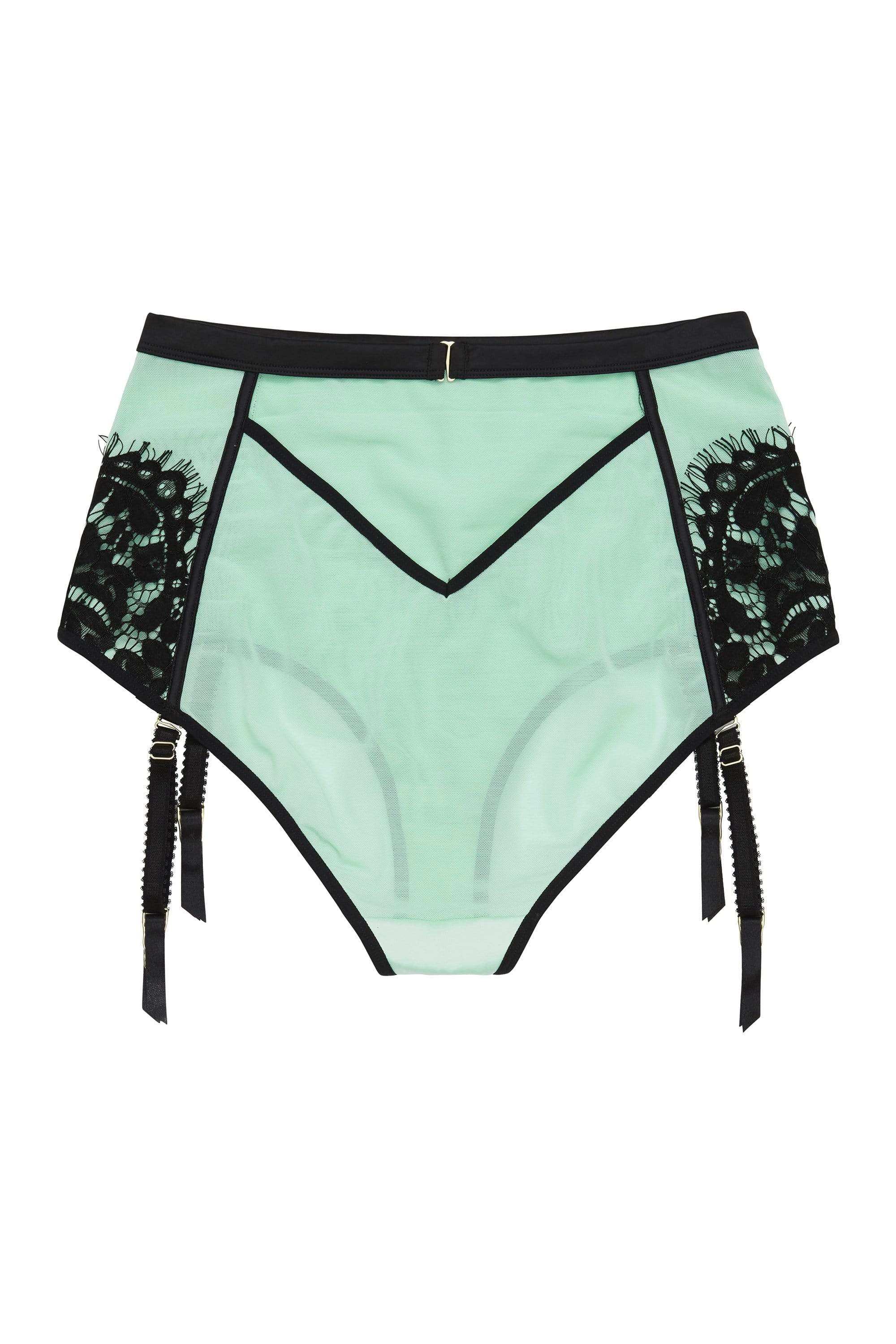 Hedy Mint High Waist Suspender Brief