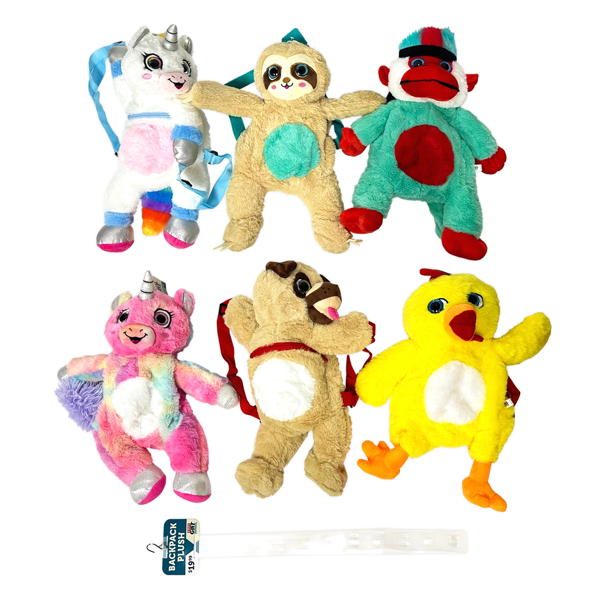 Hug 'N Sip Cup Plush Assortment Floor Display - 38 Pieces Per Retail Ready Display 88565