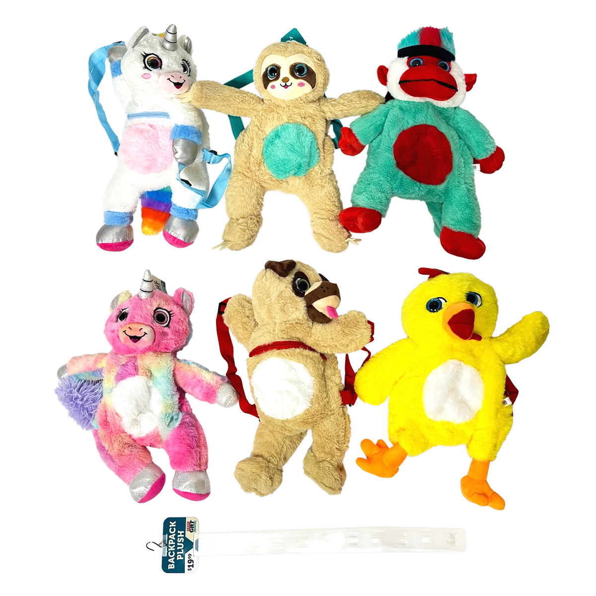 Hug 'N Sip Cup Plush Assortment Floor Display - 38 Pieces Per Retail Ready Display 88567