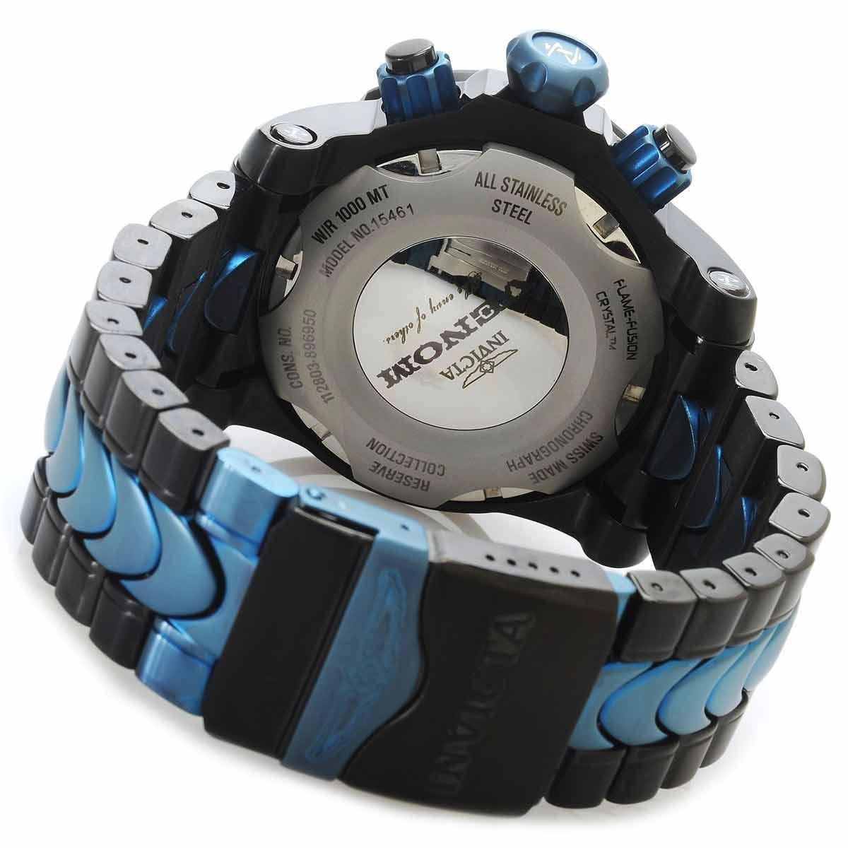 Invicta 15461 Men's Venom Reserve Carbon Fiber Black Dial Two Tone Bracelet Chrono Dive Watch