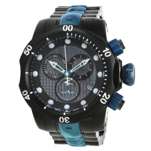 Invicta 15461 Men's Venom Reserve Carbon Fiber Black Dial Two Tone Bracelet Chrono Dive Watch