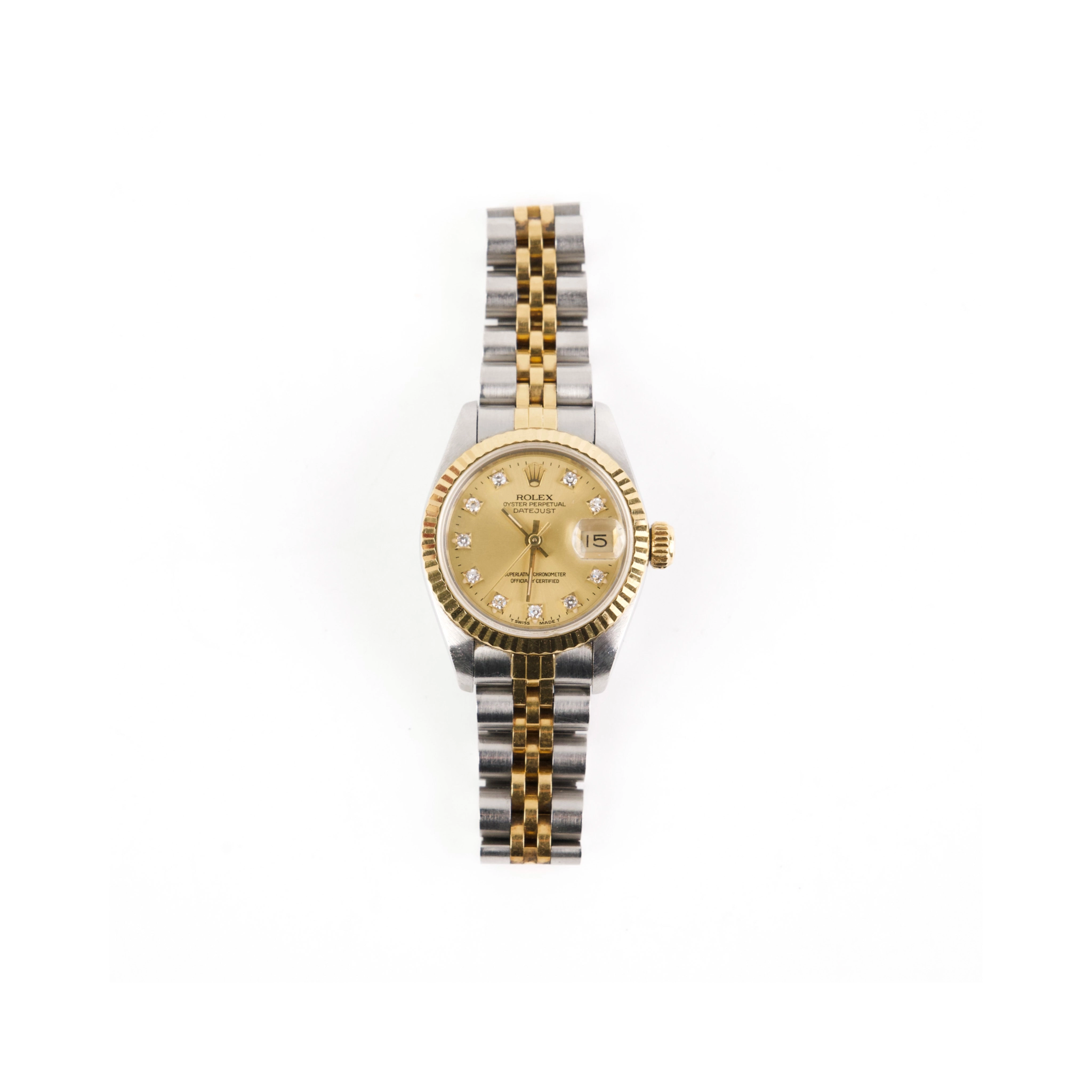 ITEM 22 - Rolex 26MM Datejust Two Tones with diamonds
