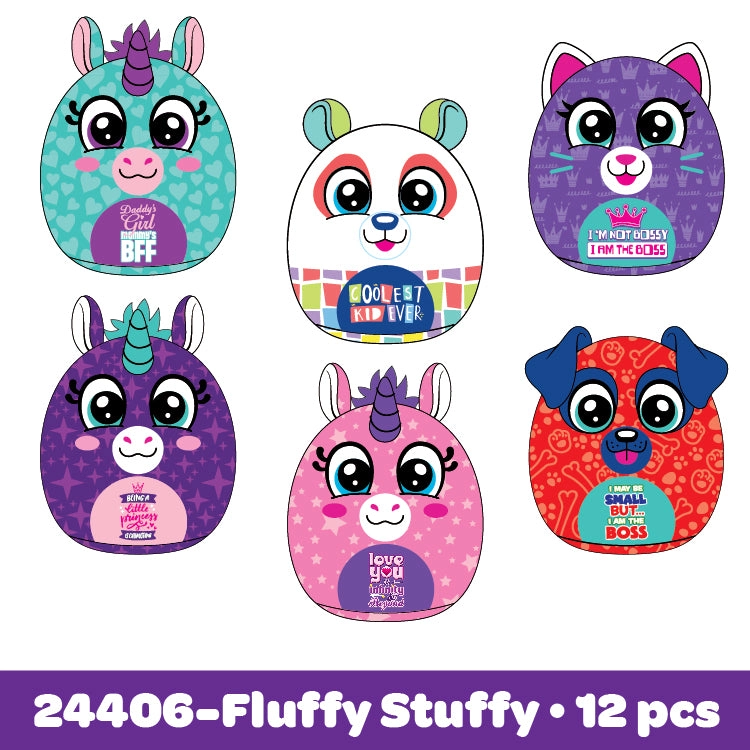 Kids Fluffy Stuffy Pillow Plush 12 Pieces Per Retail Ready Display 24406