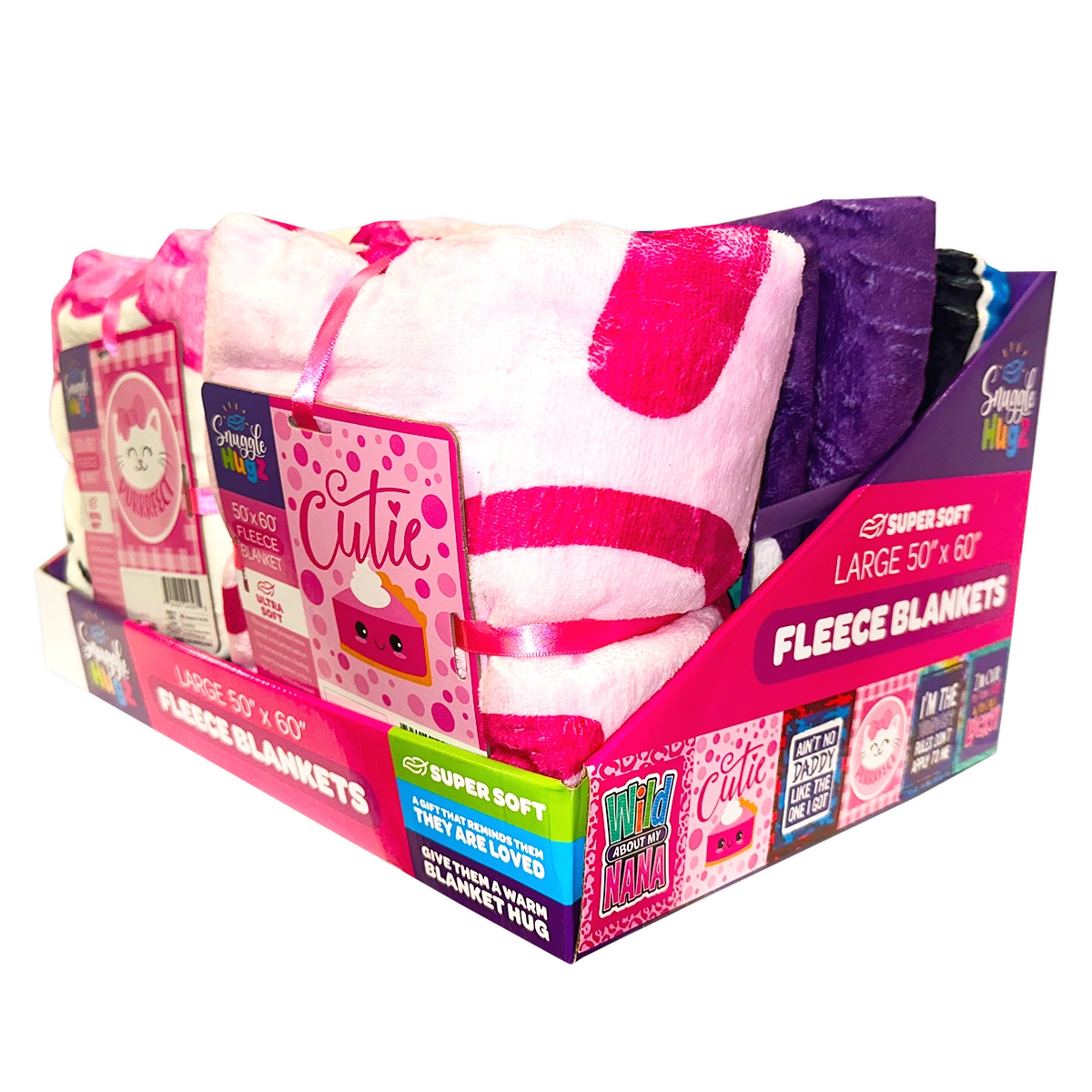 Kids Printed Blankets - 6 Pieces Per Retail Ready Display 24397